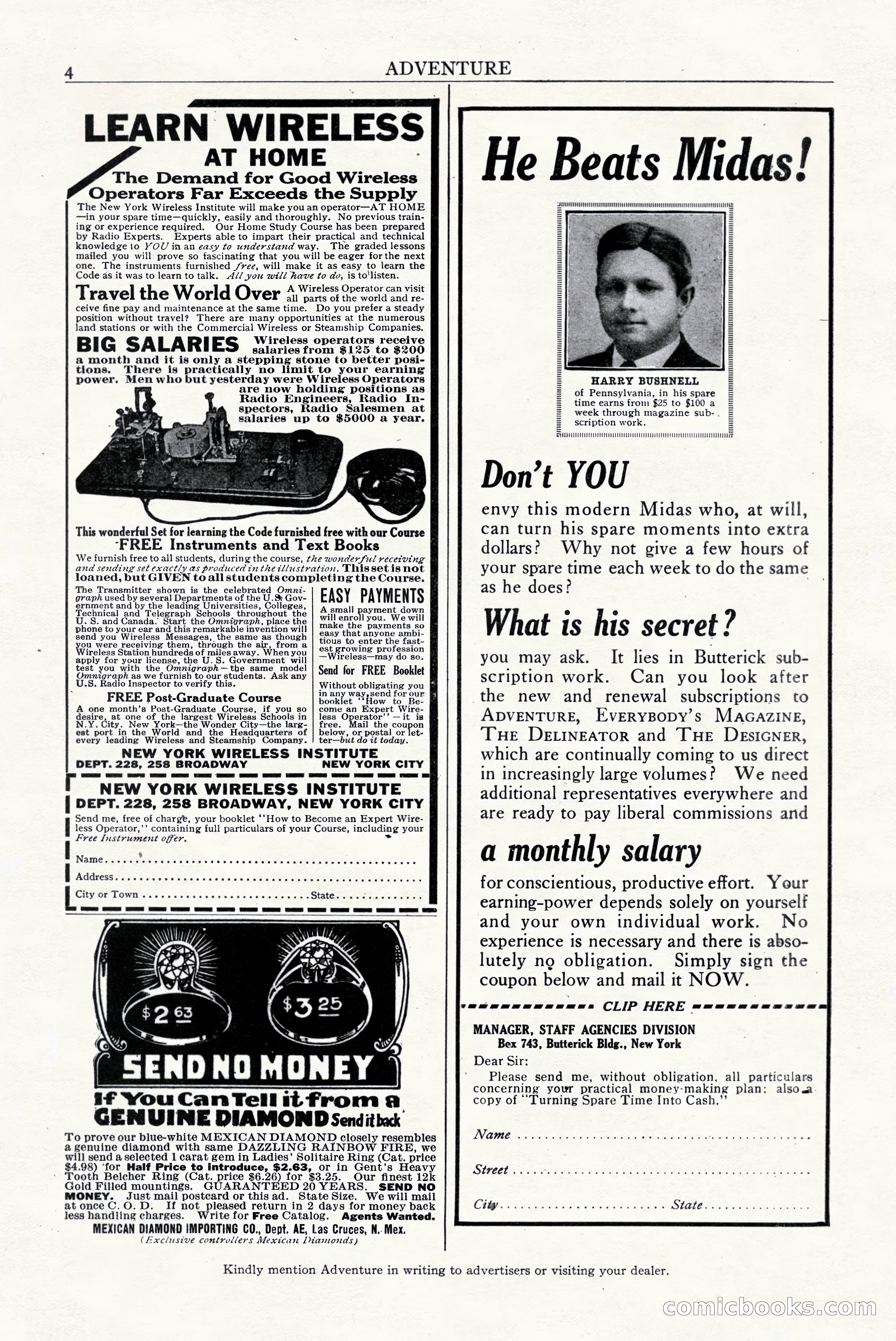 Adventure Magazine Cover, October 10, 1921 — page 6 of 204