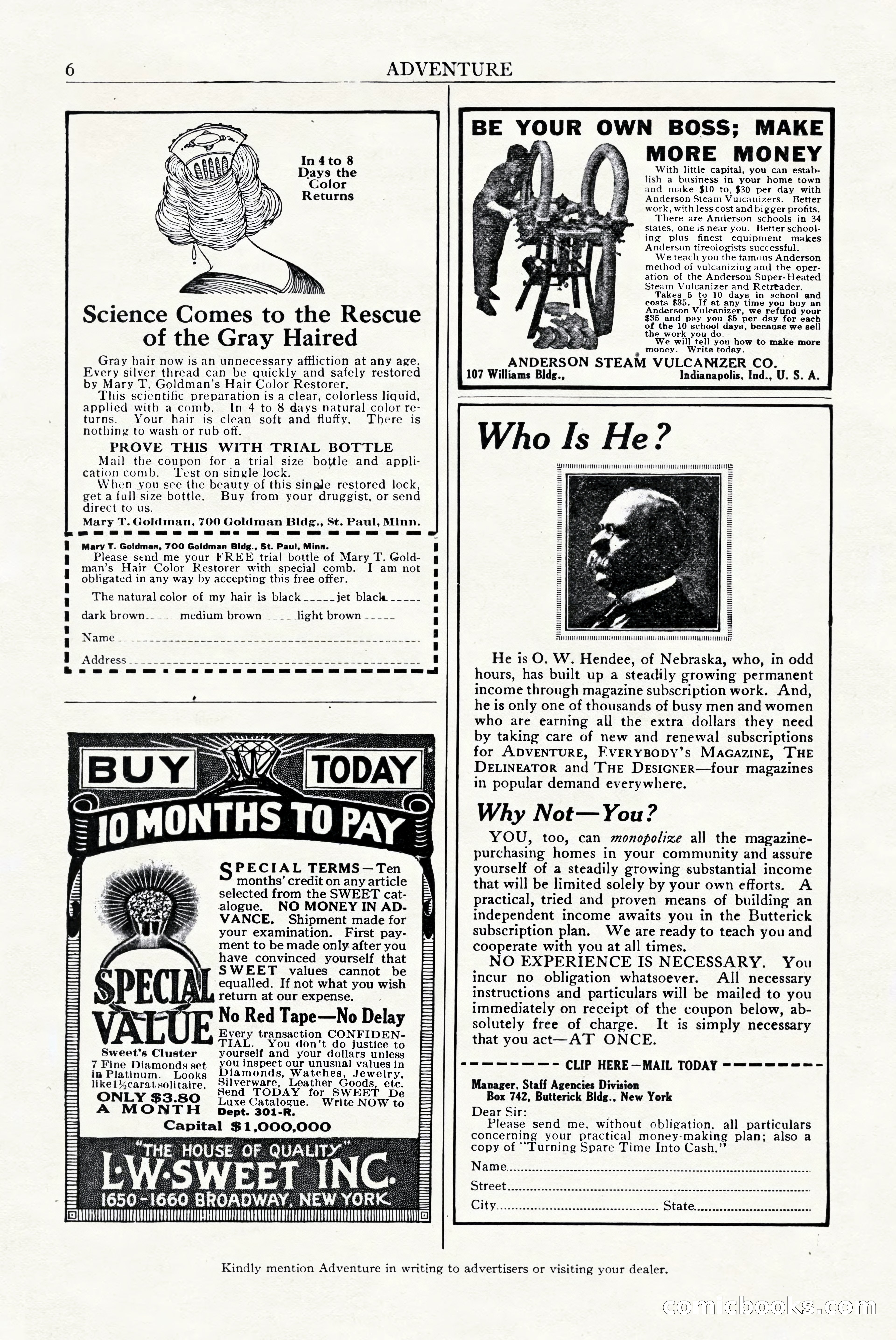 Adventure Magazine Cover, October 10, 1921 — page 8 of 204