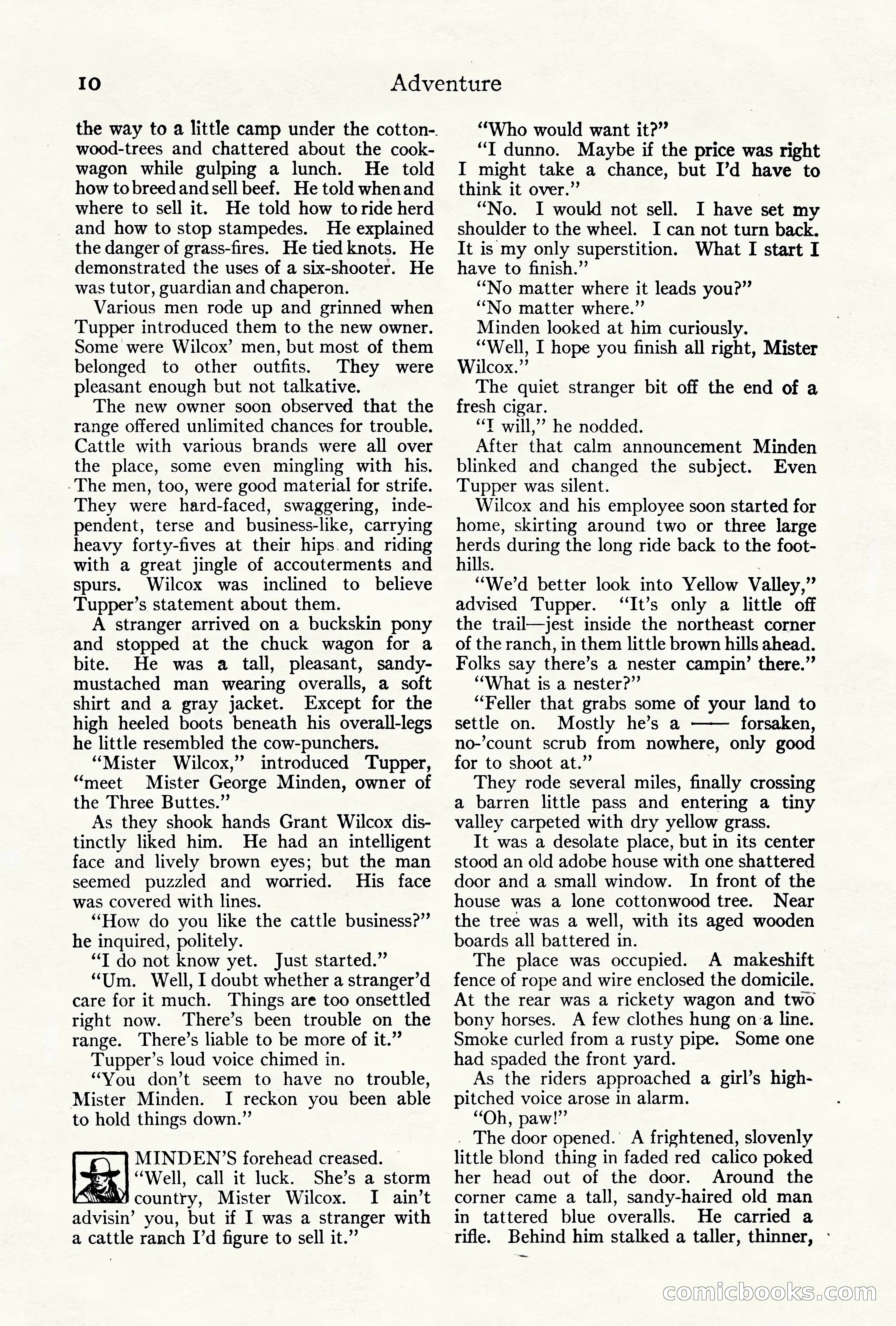 Adventure Magazine Cover, October 10, 1921 — page 20 of 204