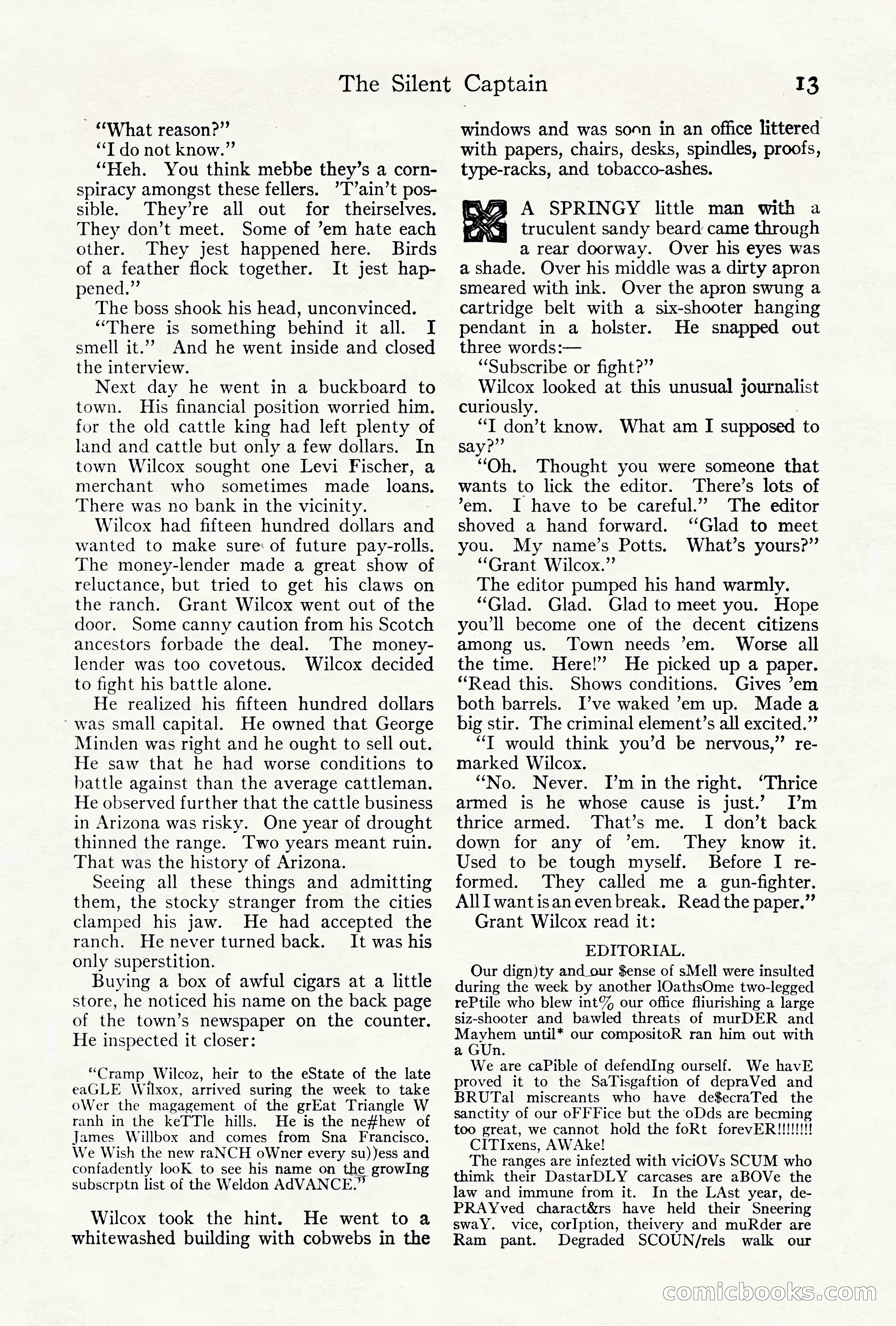 Adventure Magazine Cover, October 10, 1921 — page 23 of 204