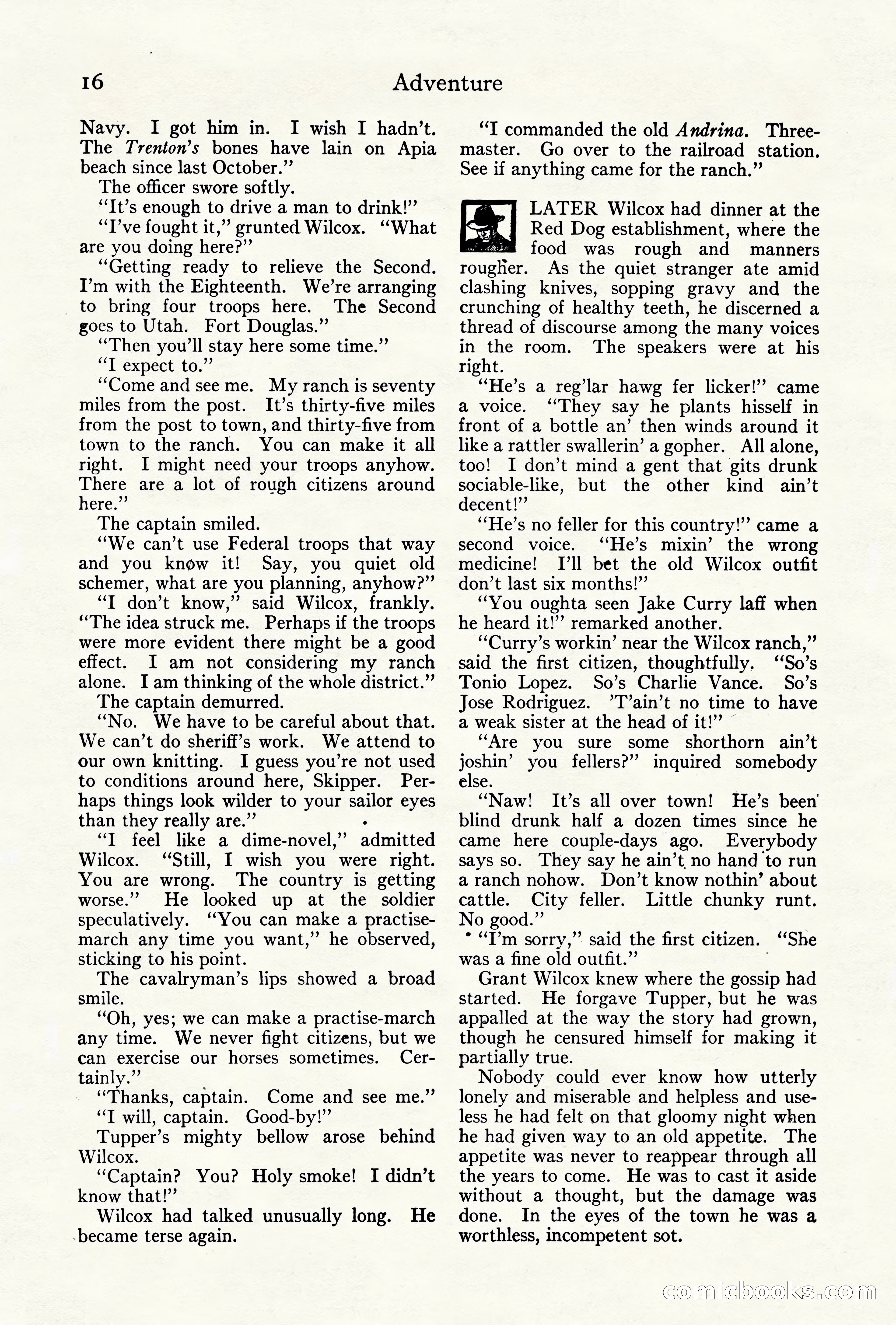 Adventure Magazine Cover, October 10, 1921 — page 26 of 204