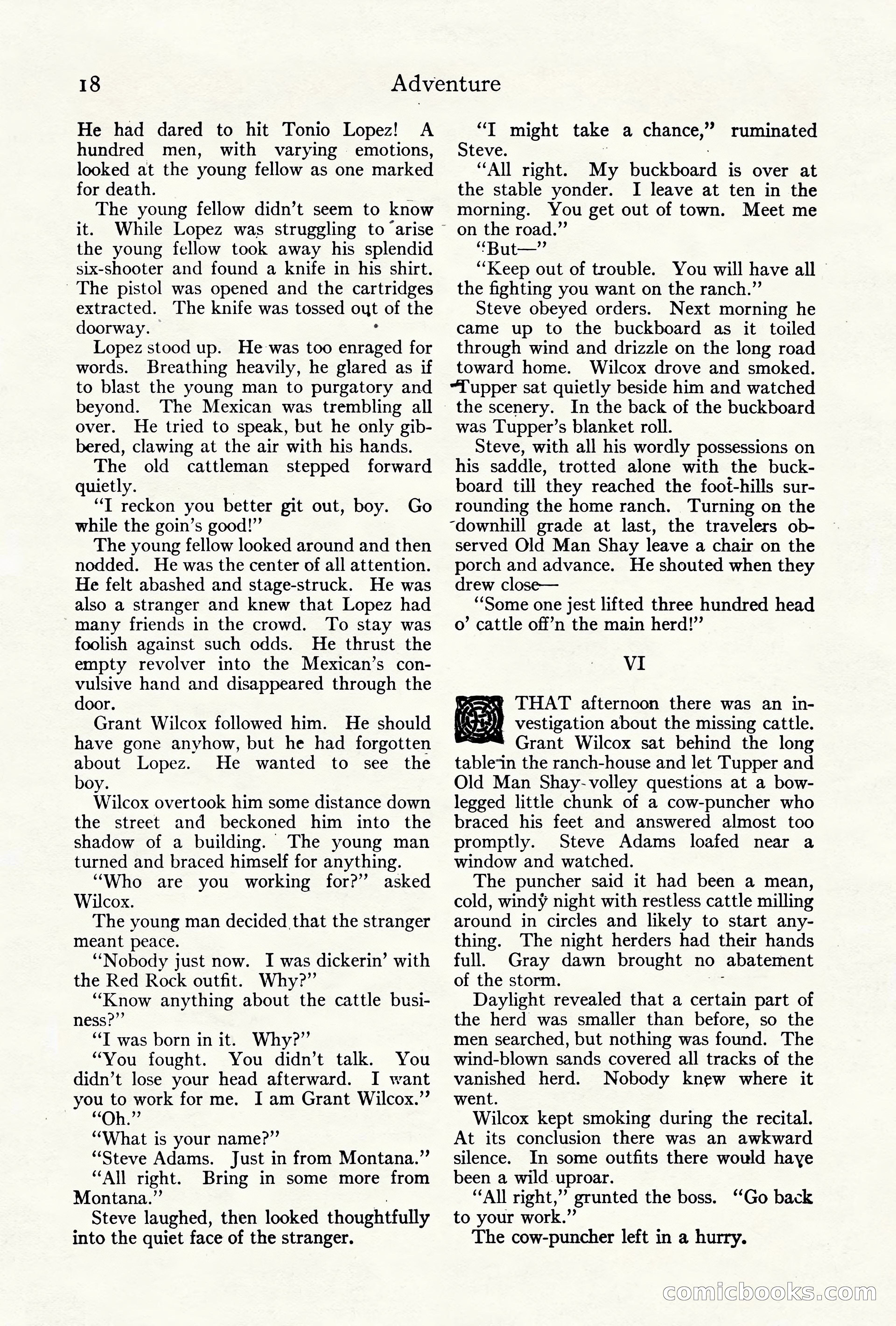 Adventure Magazine Cover, October 10, 1921 — page 28 of 204
