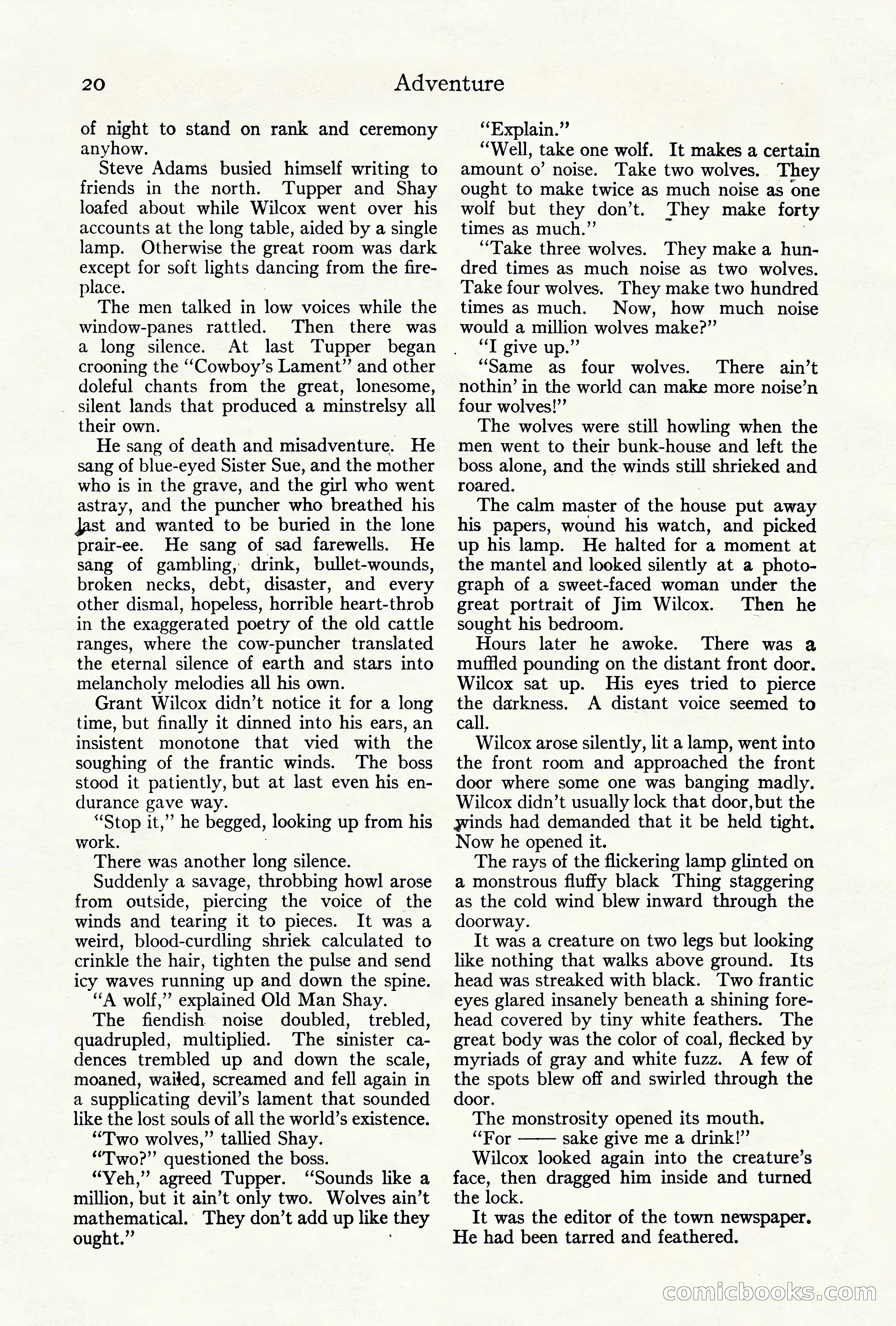 Adventure Magazine Cover, October 10, 1921 — page 30 of 204