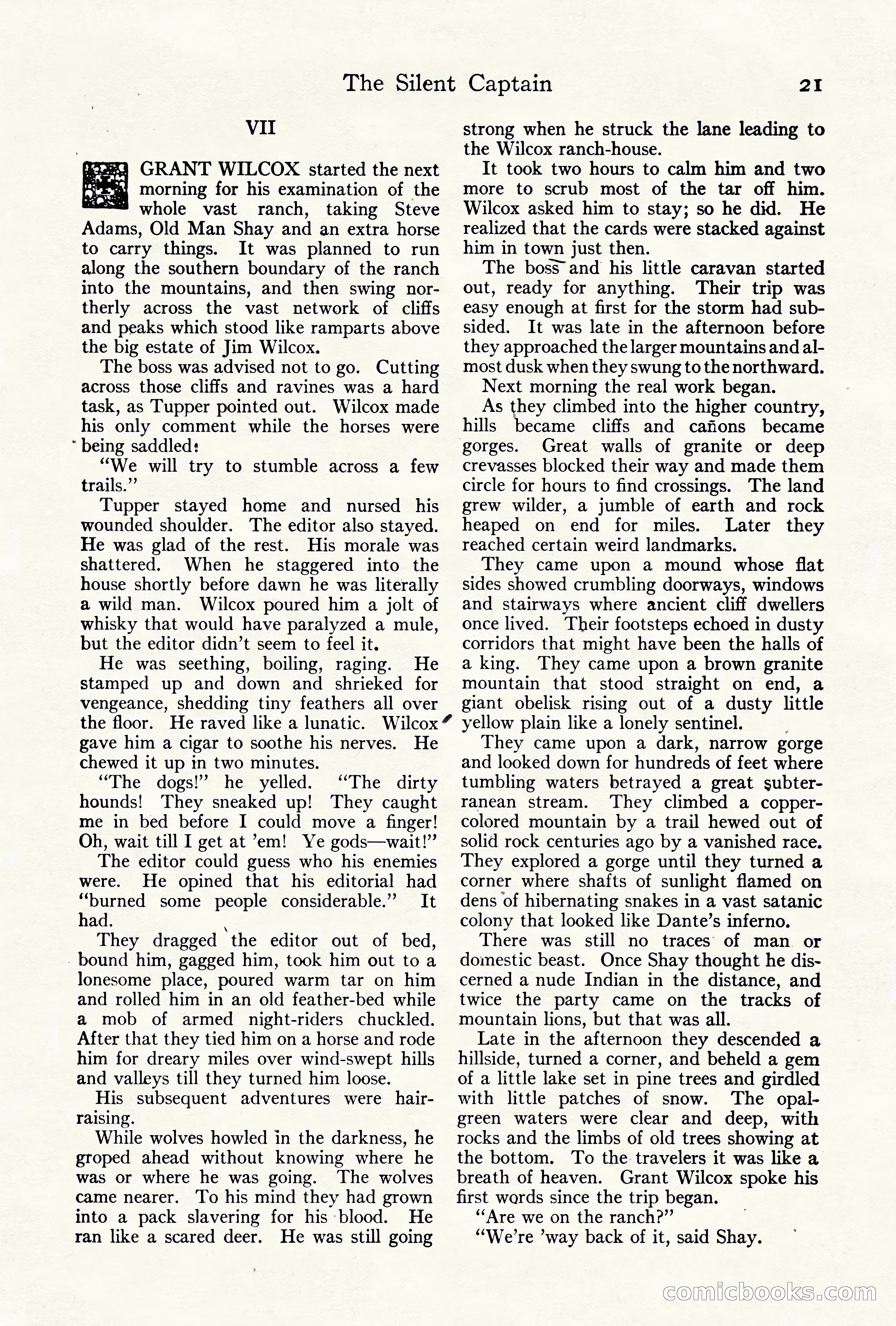 Adventure Magazine Cover, October 10, 1921 — page 31 of 204