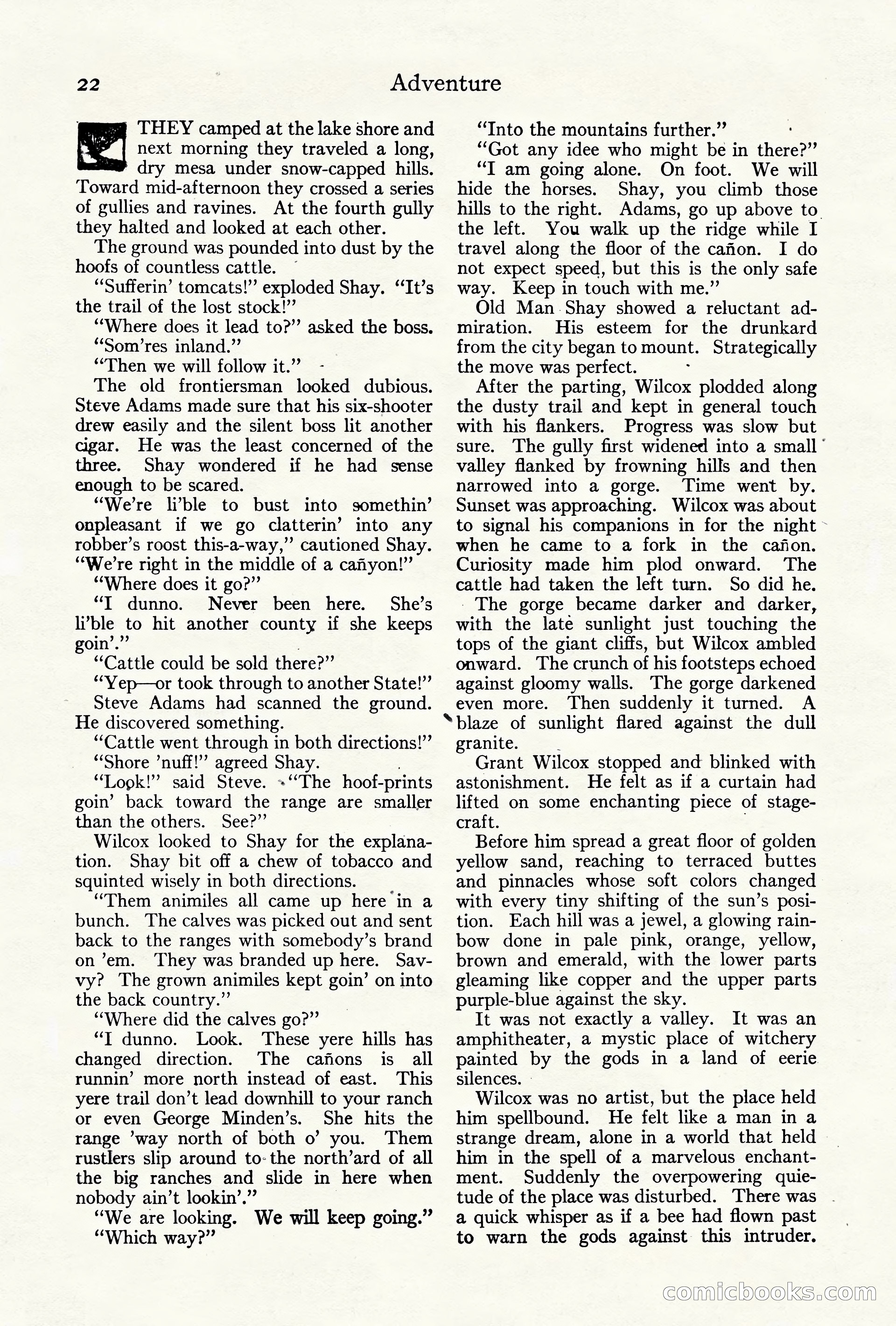 Adventure Magazine Cover, October 10, 1921 — page 32 of 204