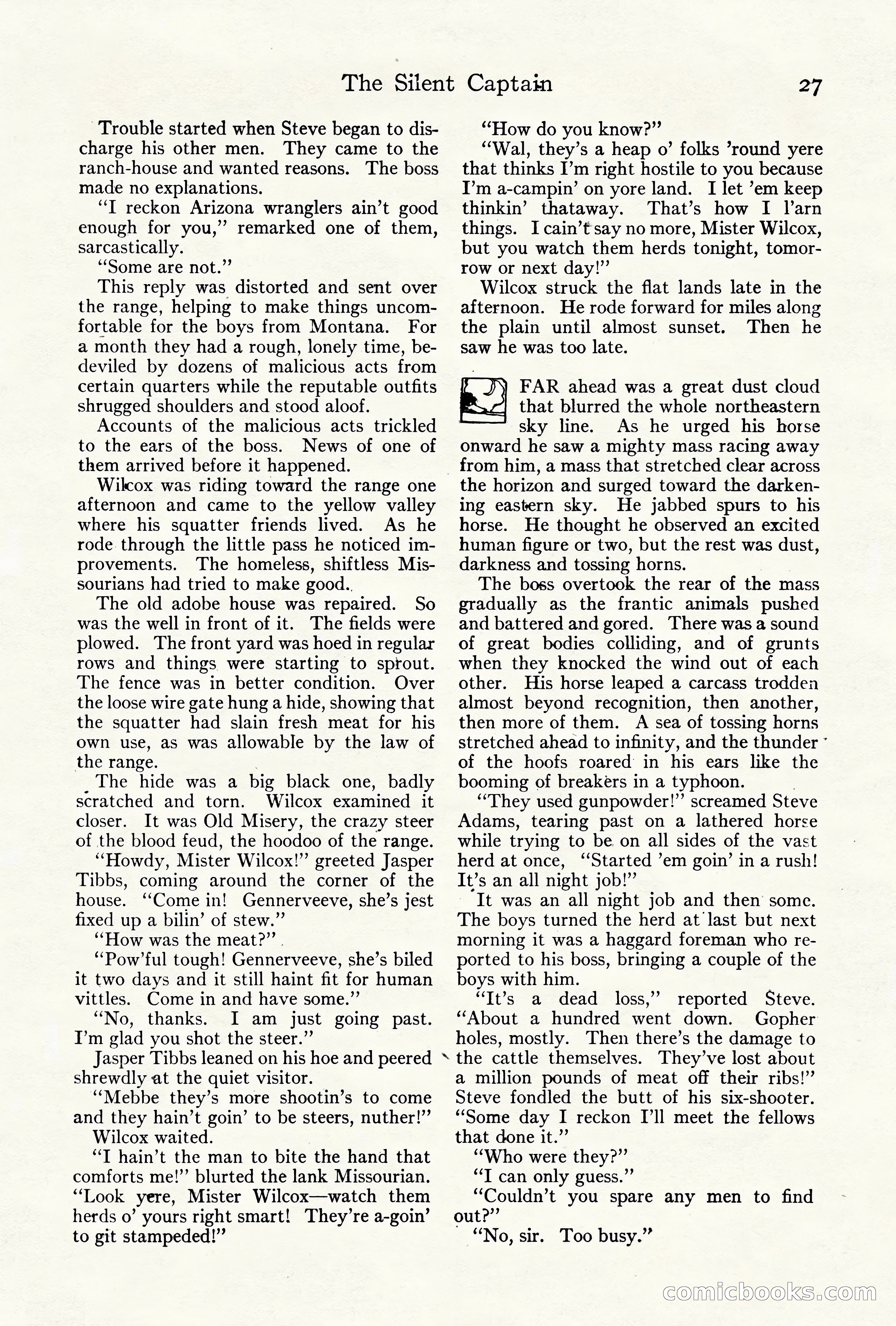 Adventure Magazine Cover, October 10, 1921 — page 37 of 204