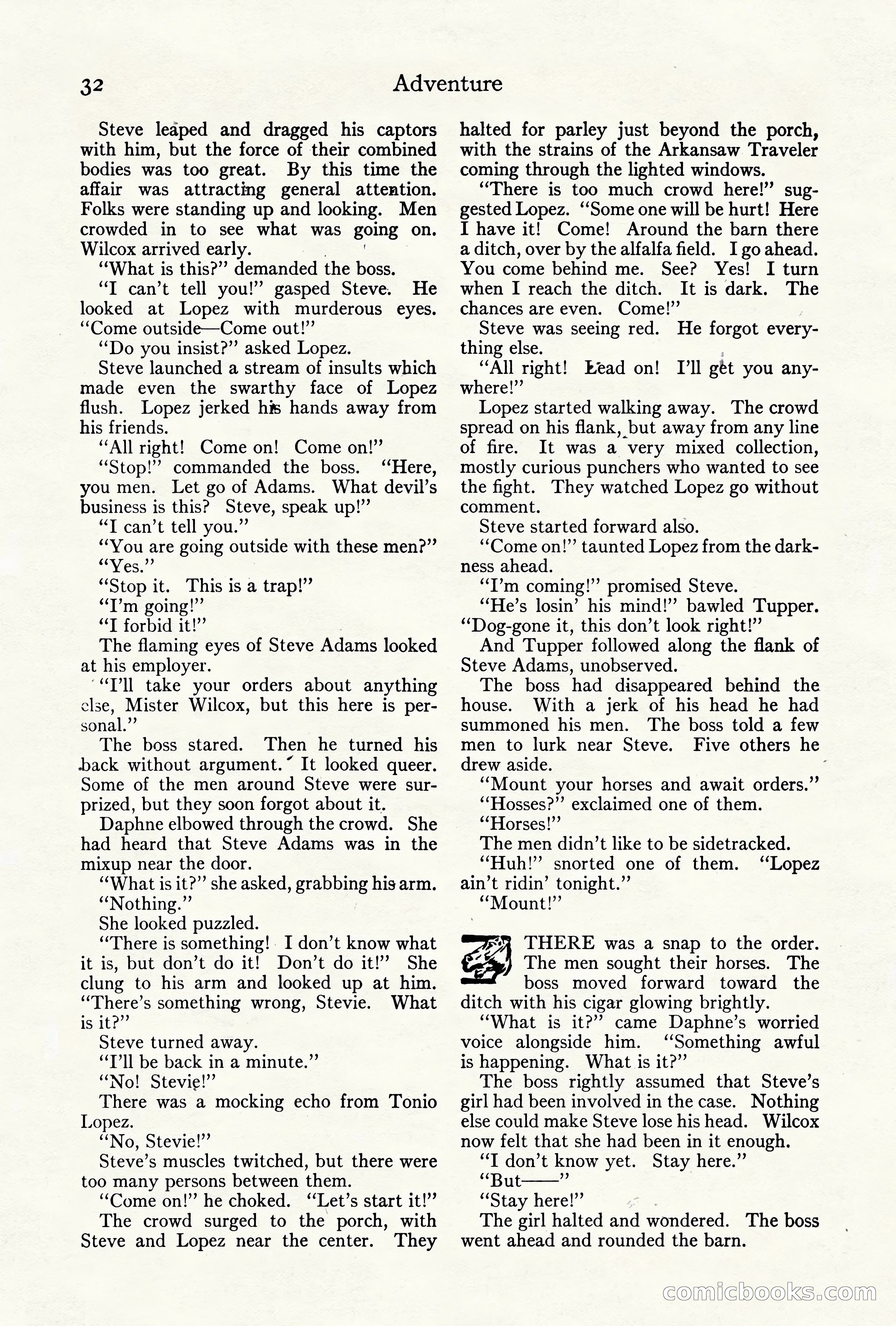 Adventure Magazine Cover, October 10, 1921 — page 42 of 204