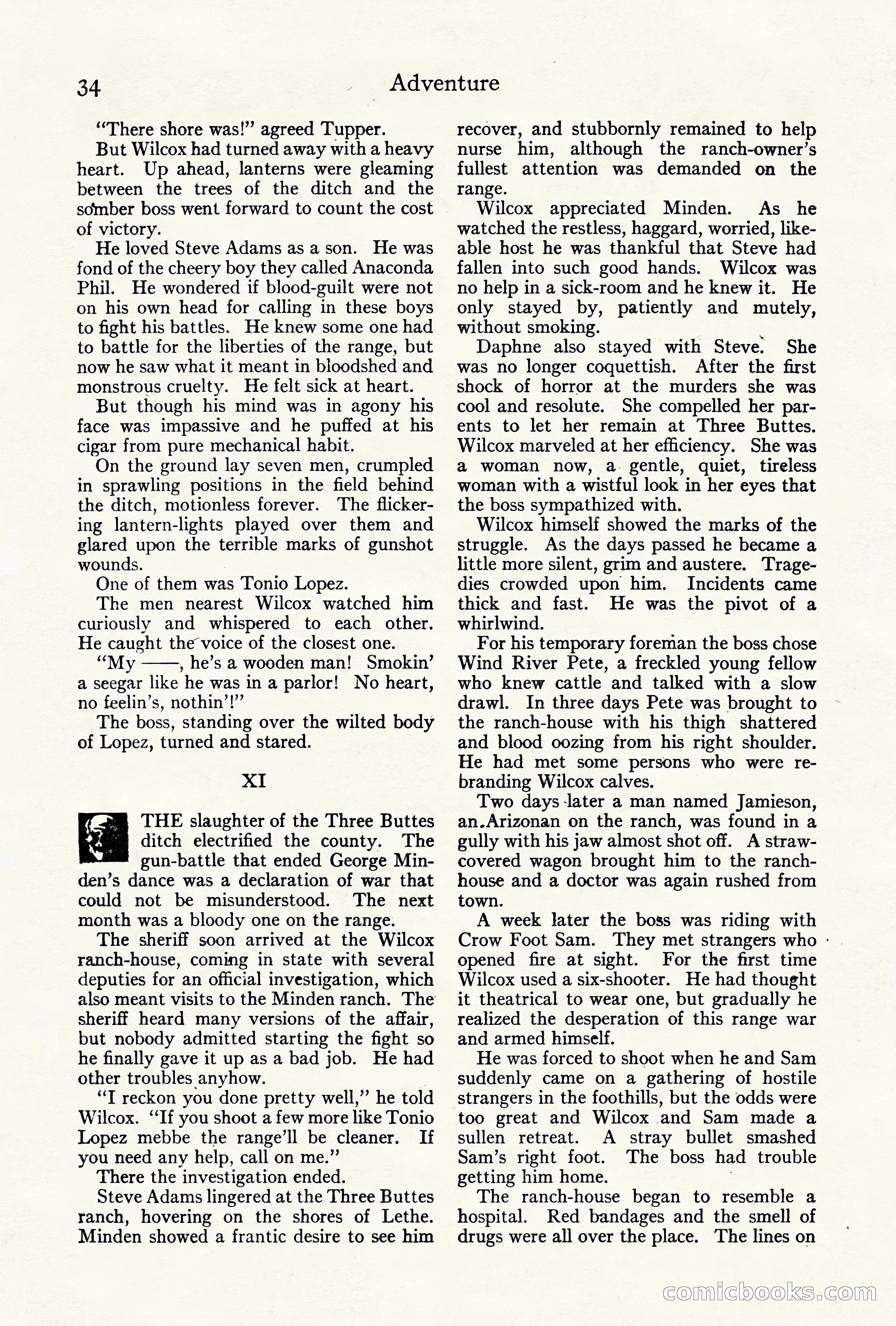 Adventure Magazine Cover, October 10, 1921 — page 44 of 204