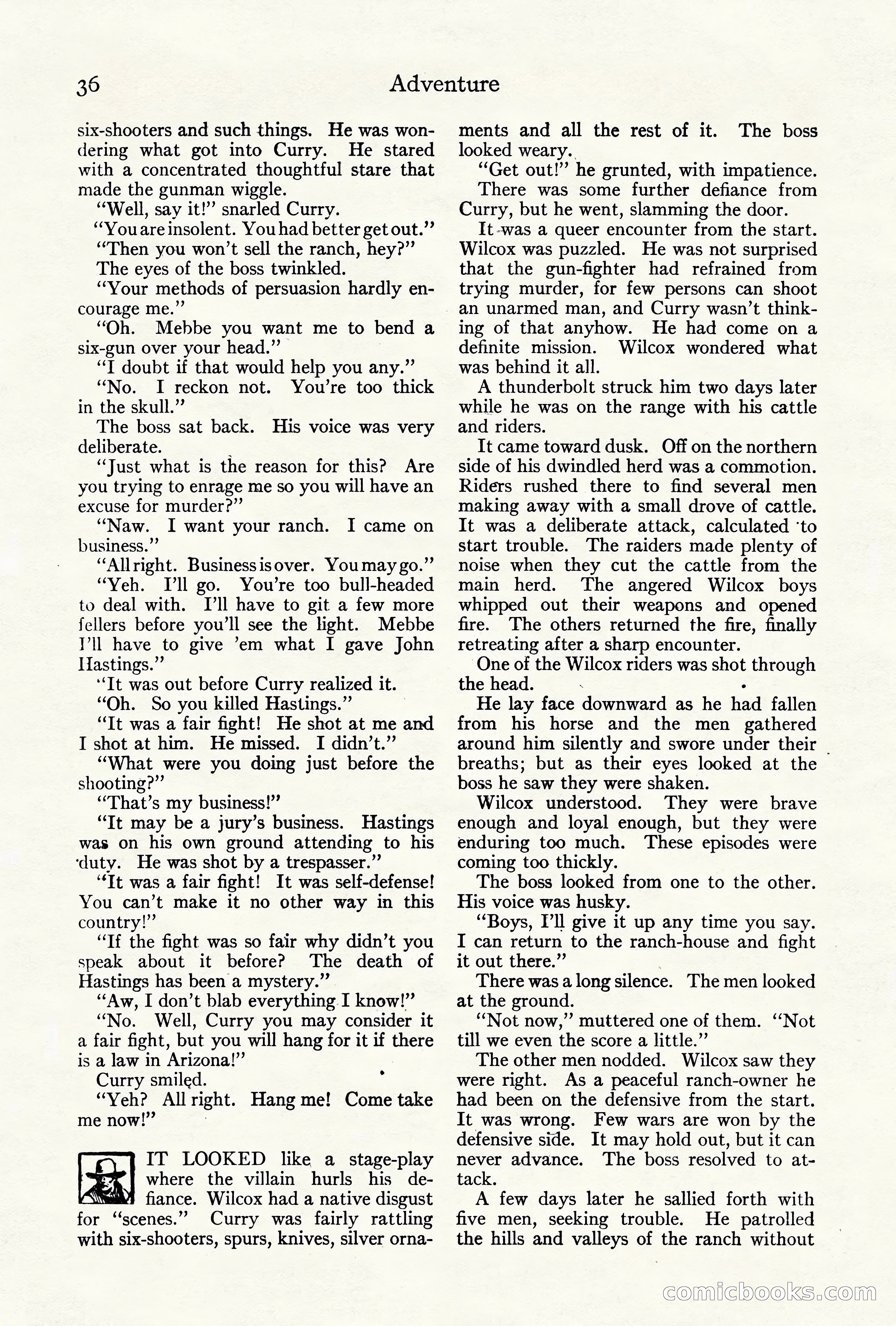 Adventure Magazine Cover, October 10, 1921 — page 46 of 204