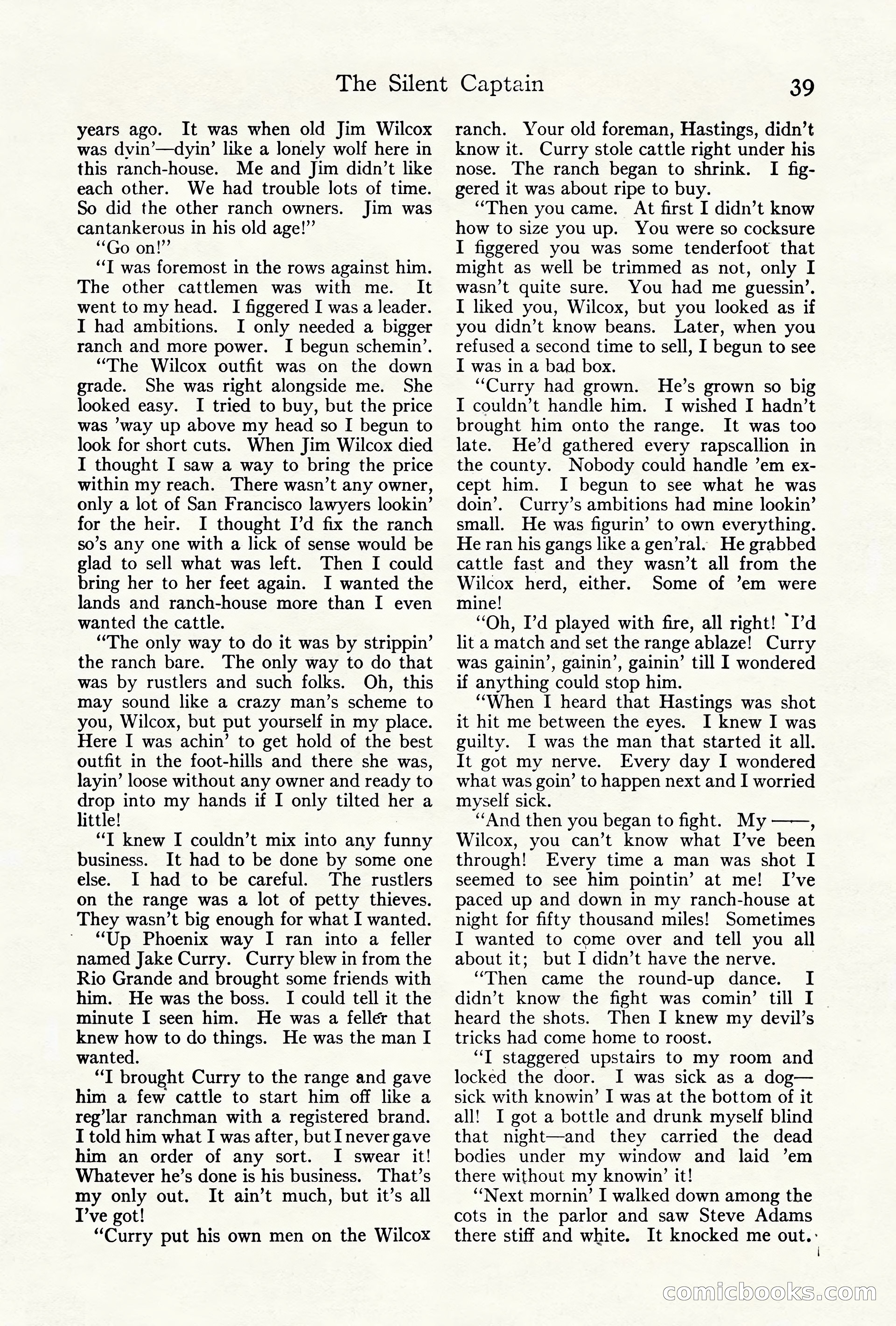 Adventure Magazine Cover, October 10, 1921 — page 49 of 204