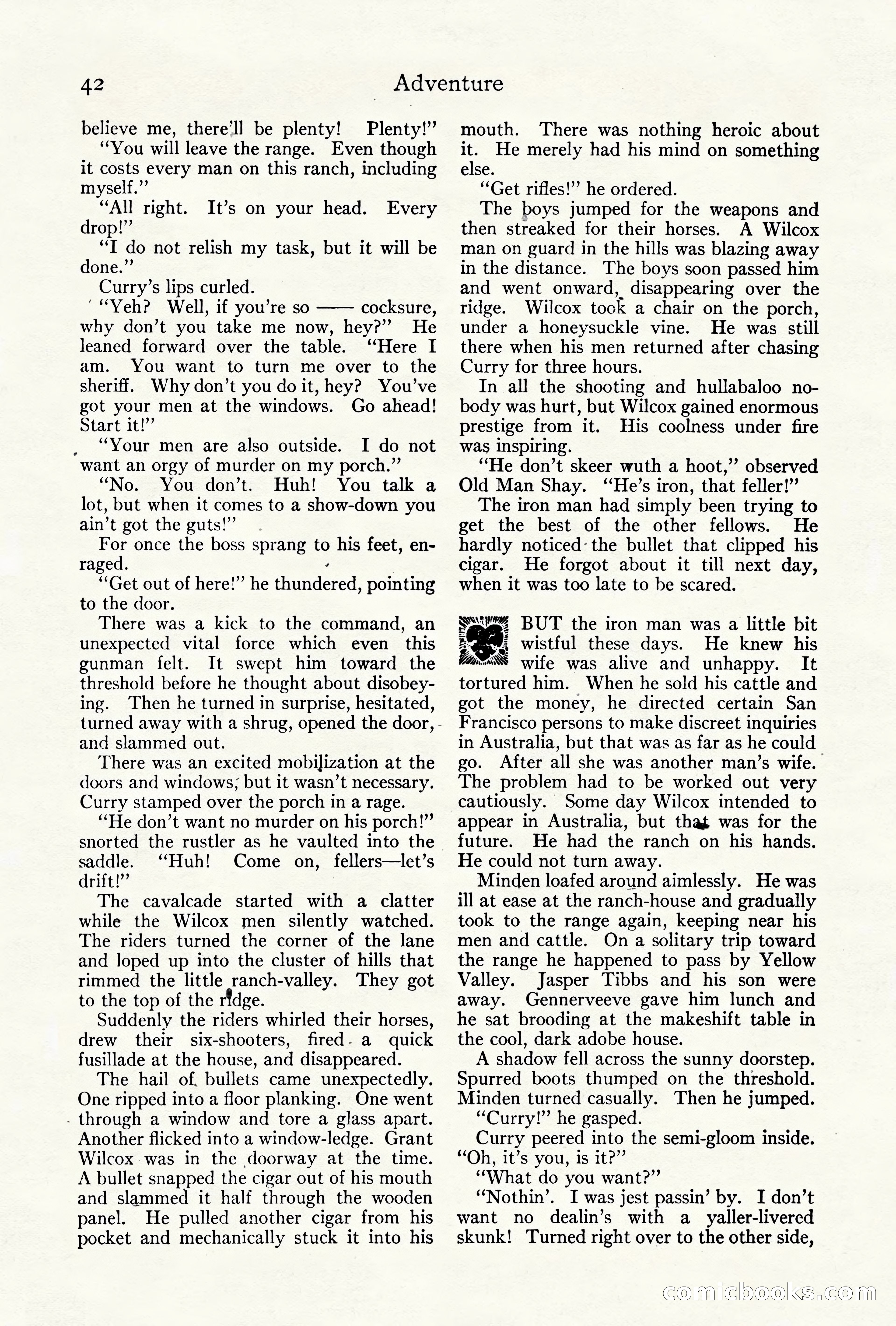 Adventure Magazine Cover, October 10, 1921 — page 52 of 204