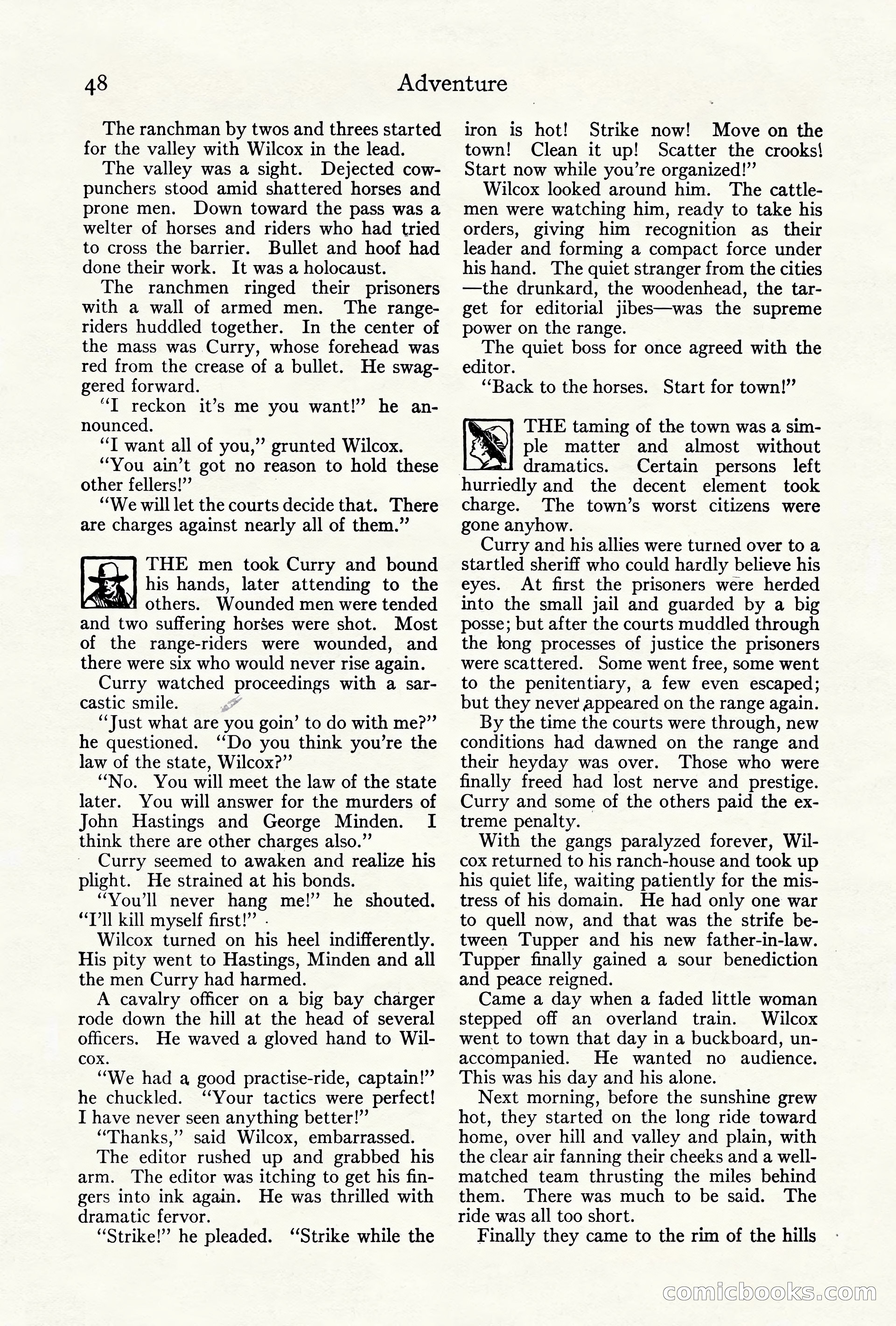Adventure Magazine Cover, October 10, 1921 — page 58 of 204