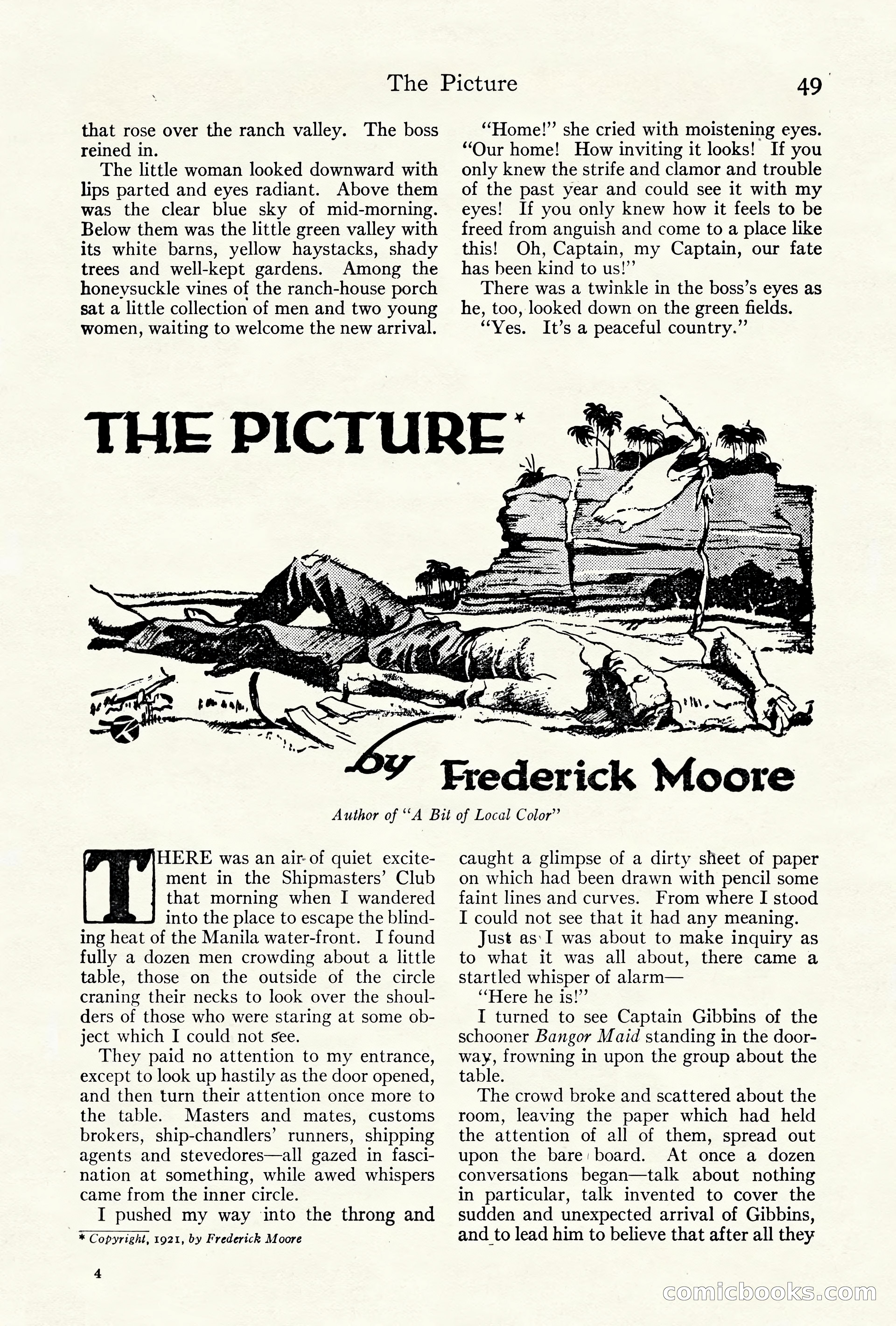 Adventure Magazine Cover, October 10, 1921 — page 59 of 204