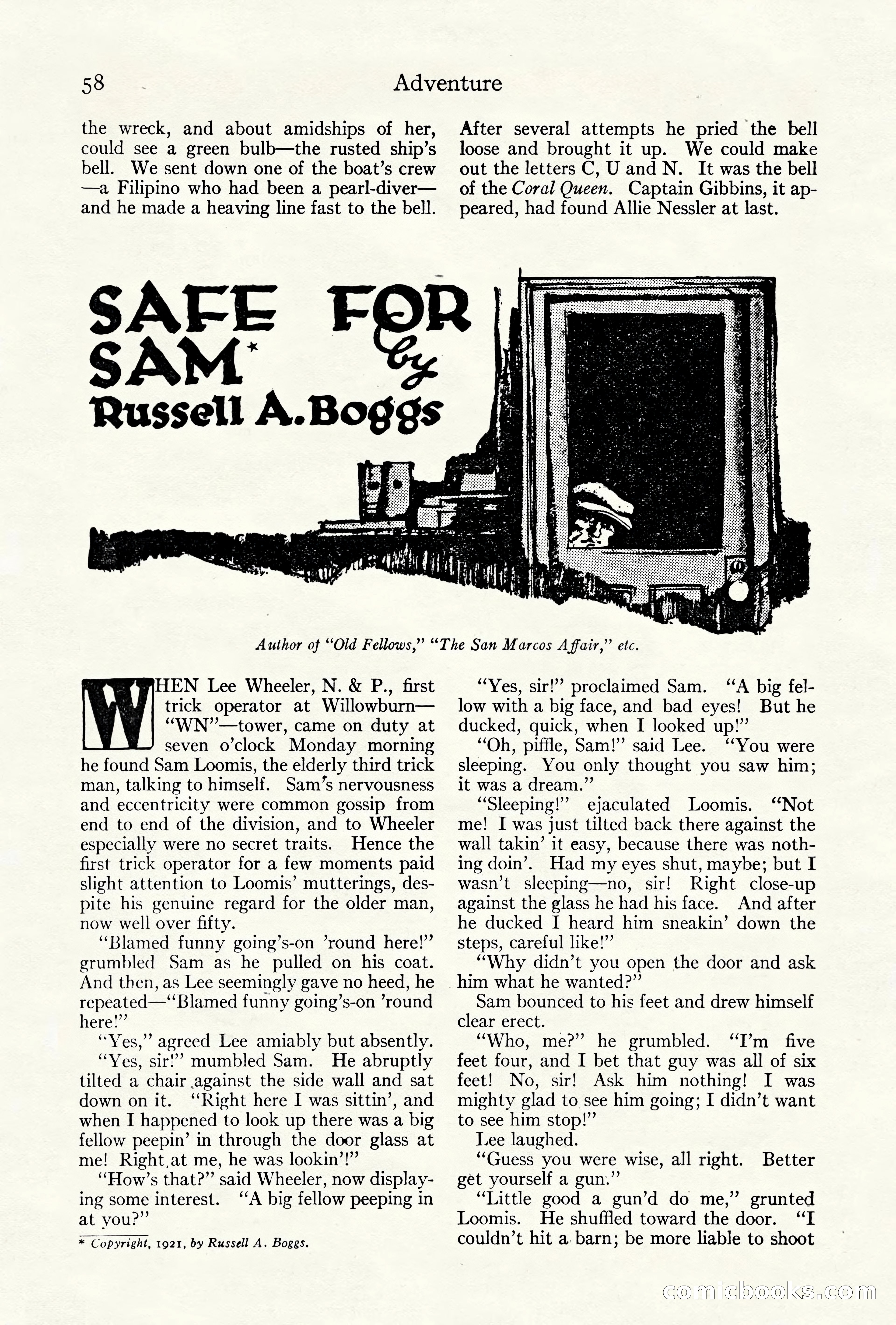 Adventure Magazine Cover, October 10, 1921 — page 68 of 204