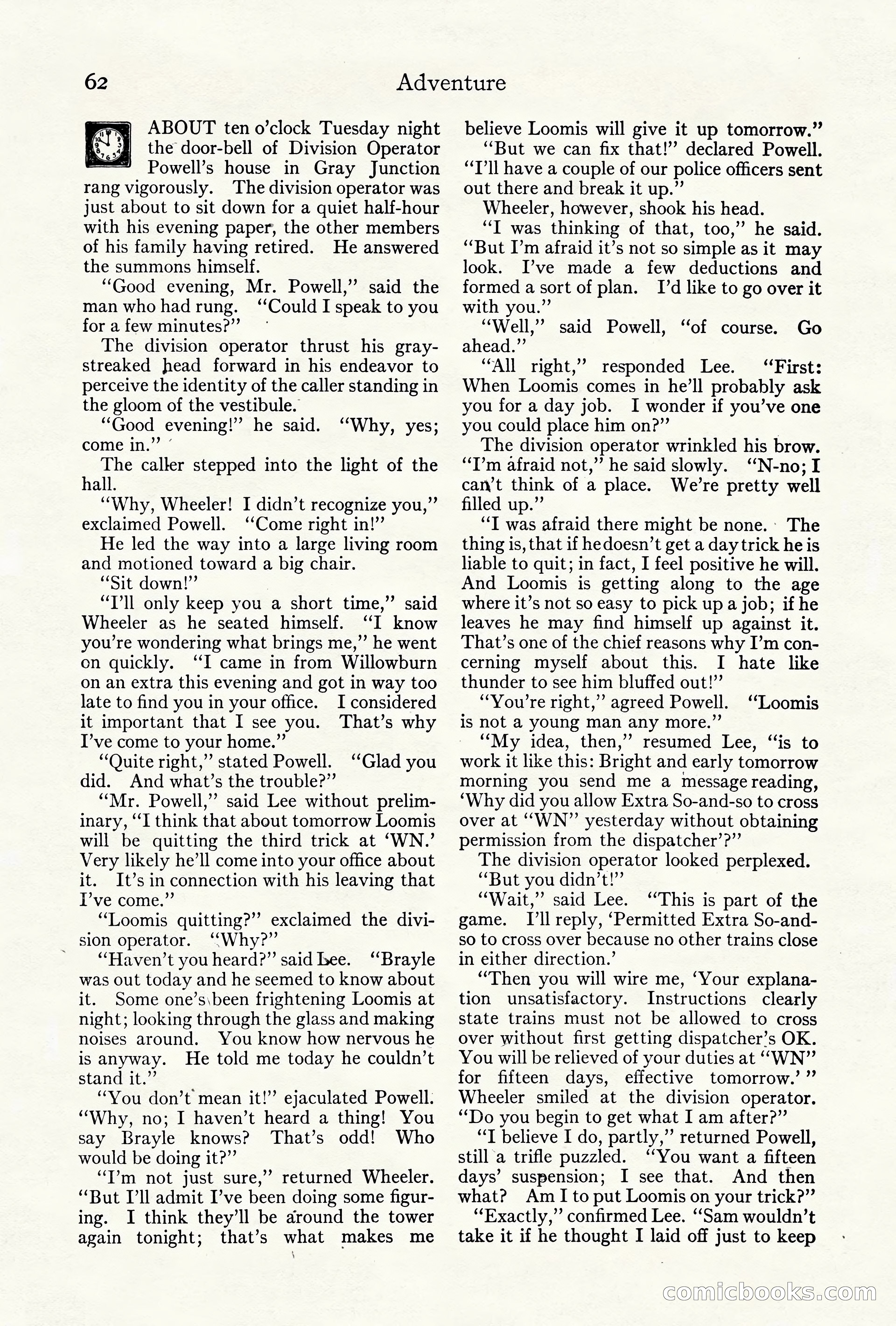 Adventure Magazine Cover, October 10, 1921 — page 72 of 204