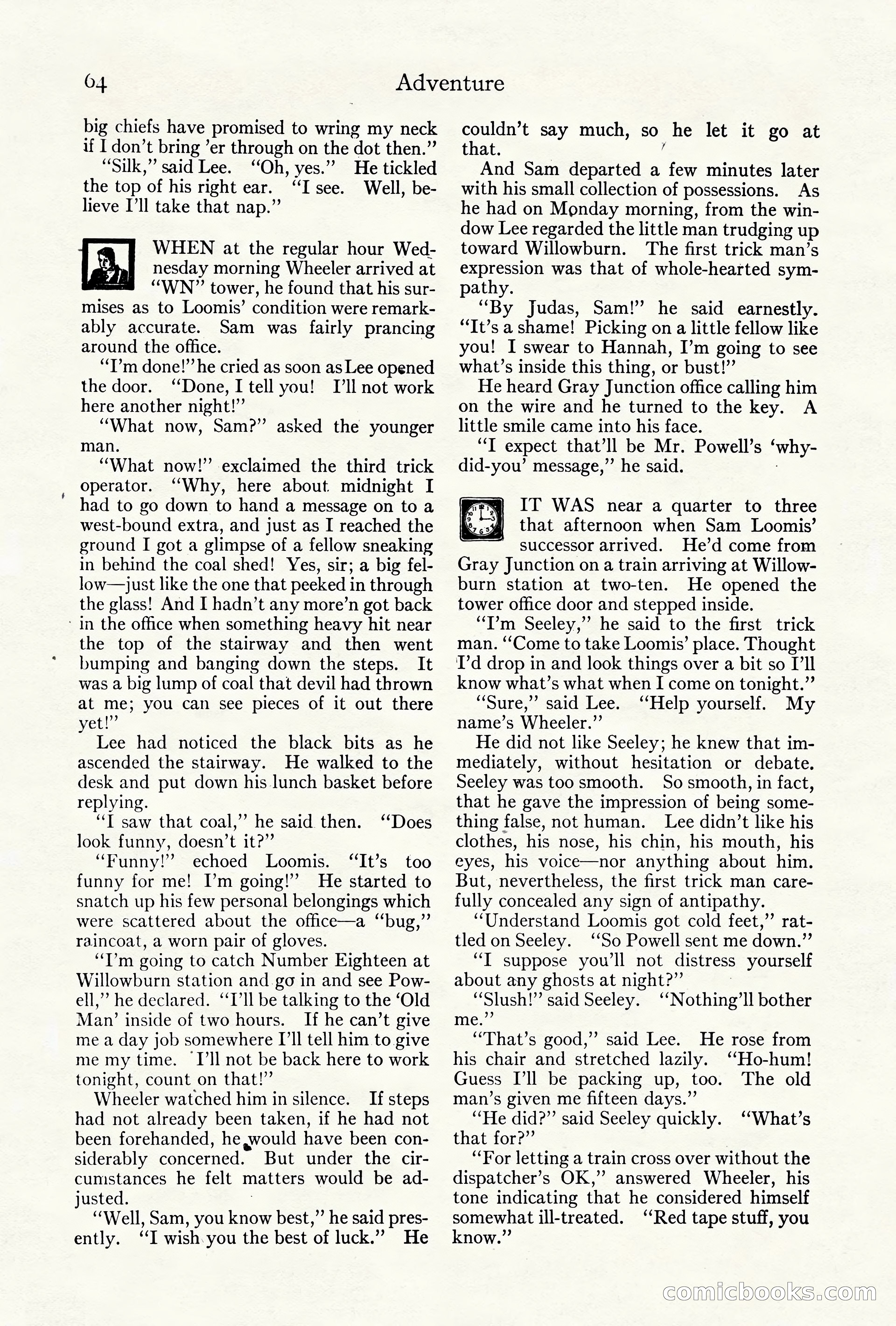 Adventure Magazine Cover, October 10, 1921 — page 74 of 204