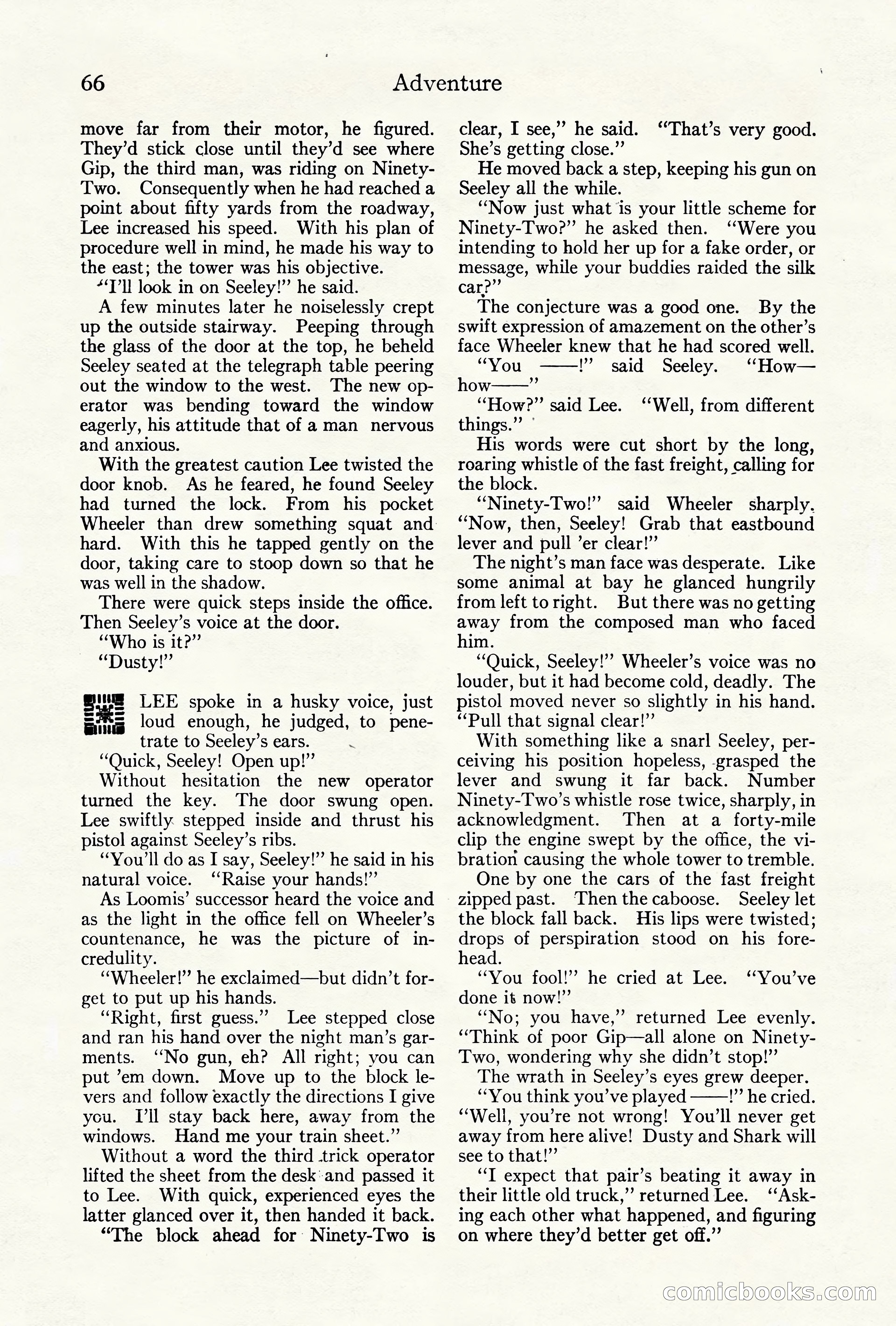 Adventure Magazine Cover, October 10, 1921 — page 76 of 204