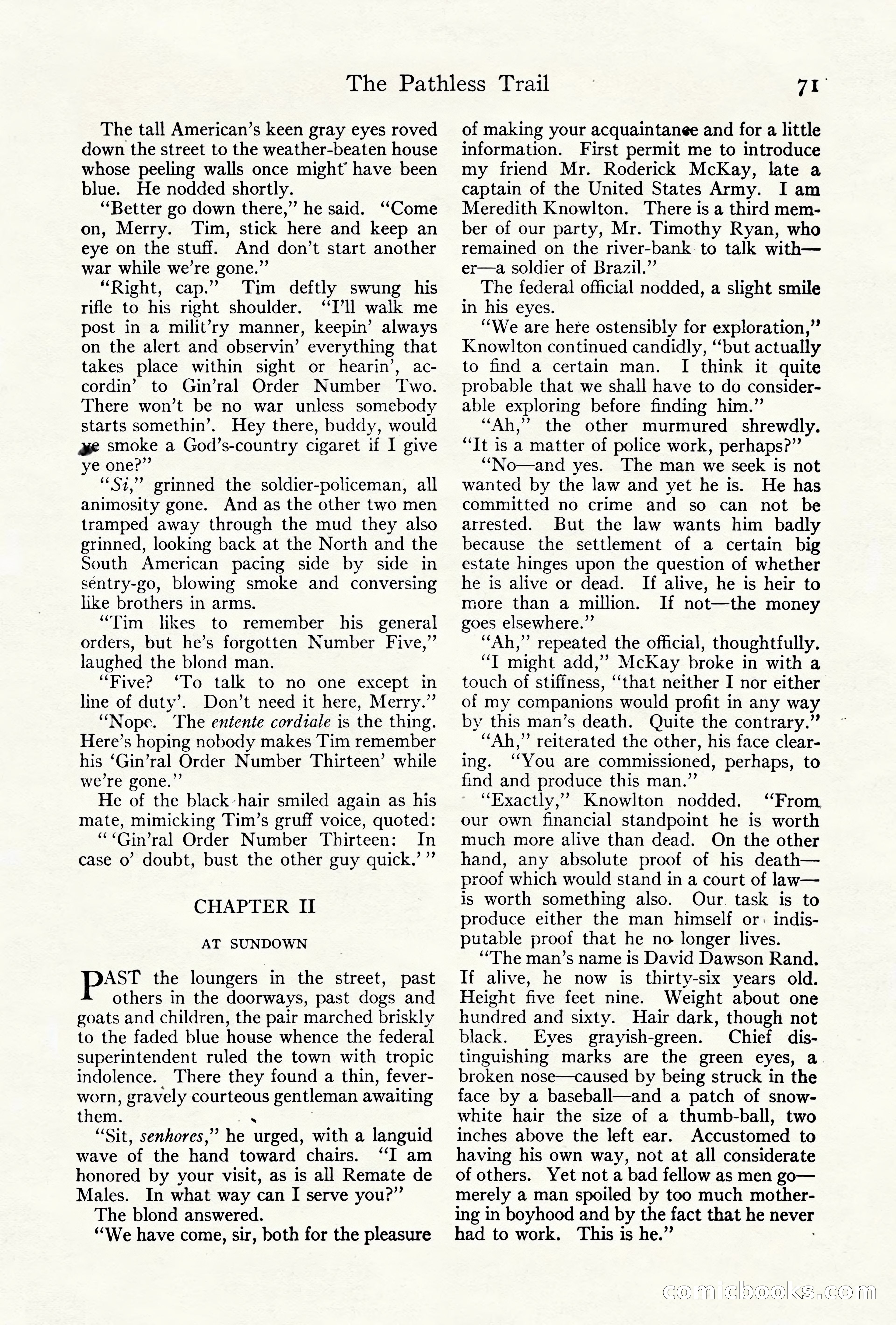 Adventure Magazine Cover, October 10, 1921 — page 81 of 204