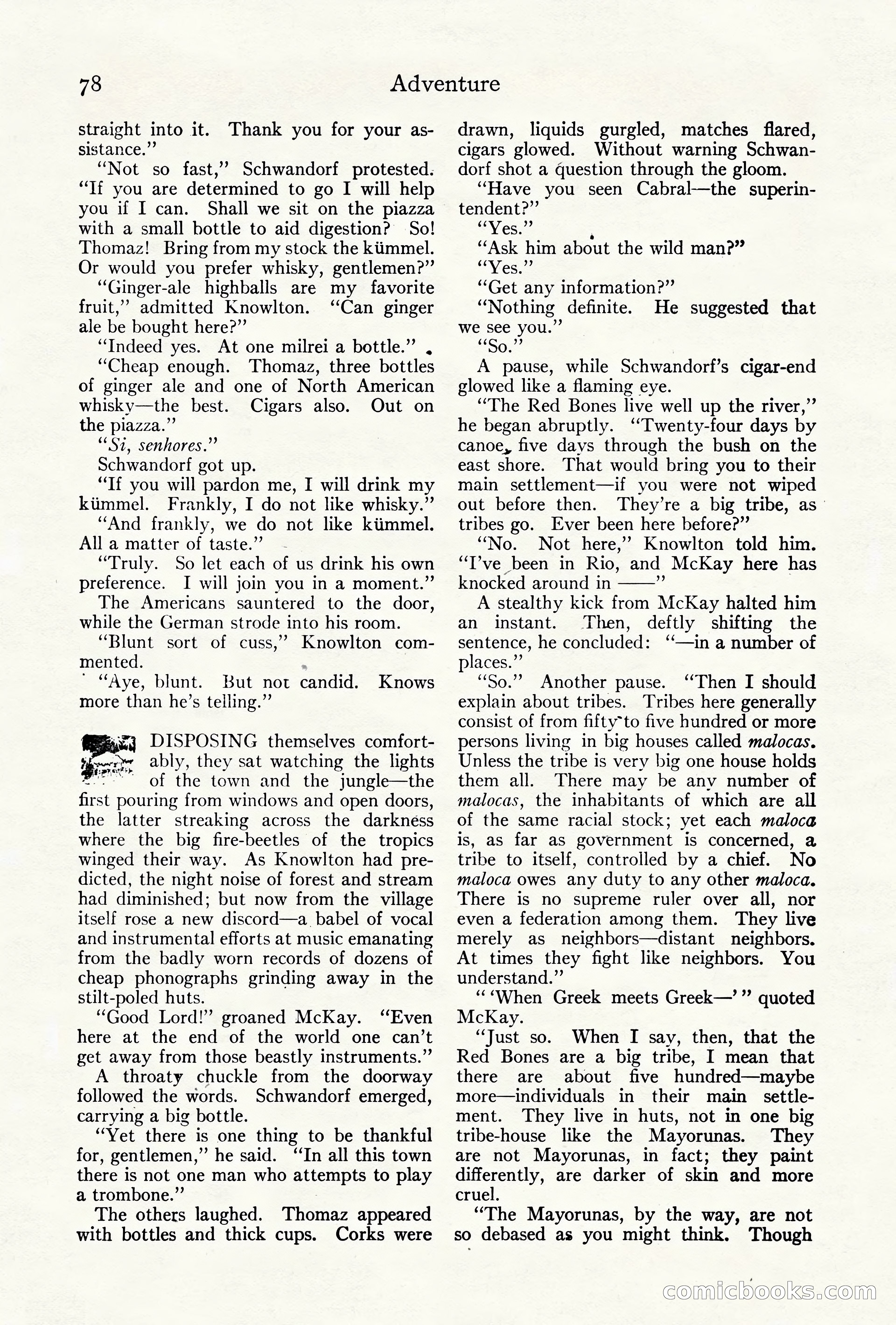 Adventure Magazine Cover, October 10, 1921 — page 88 of 204
