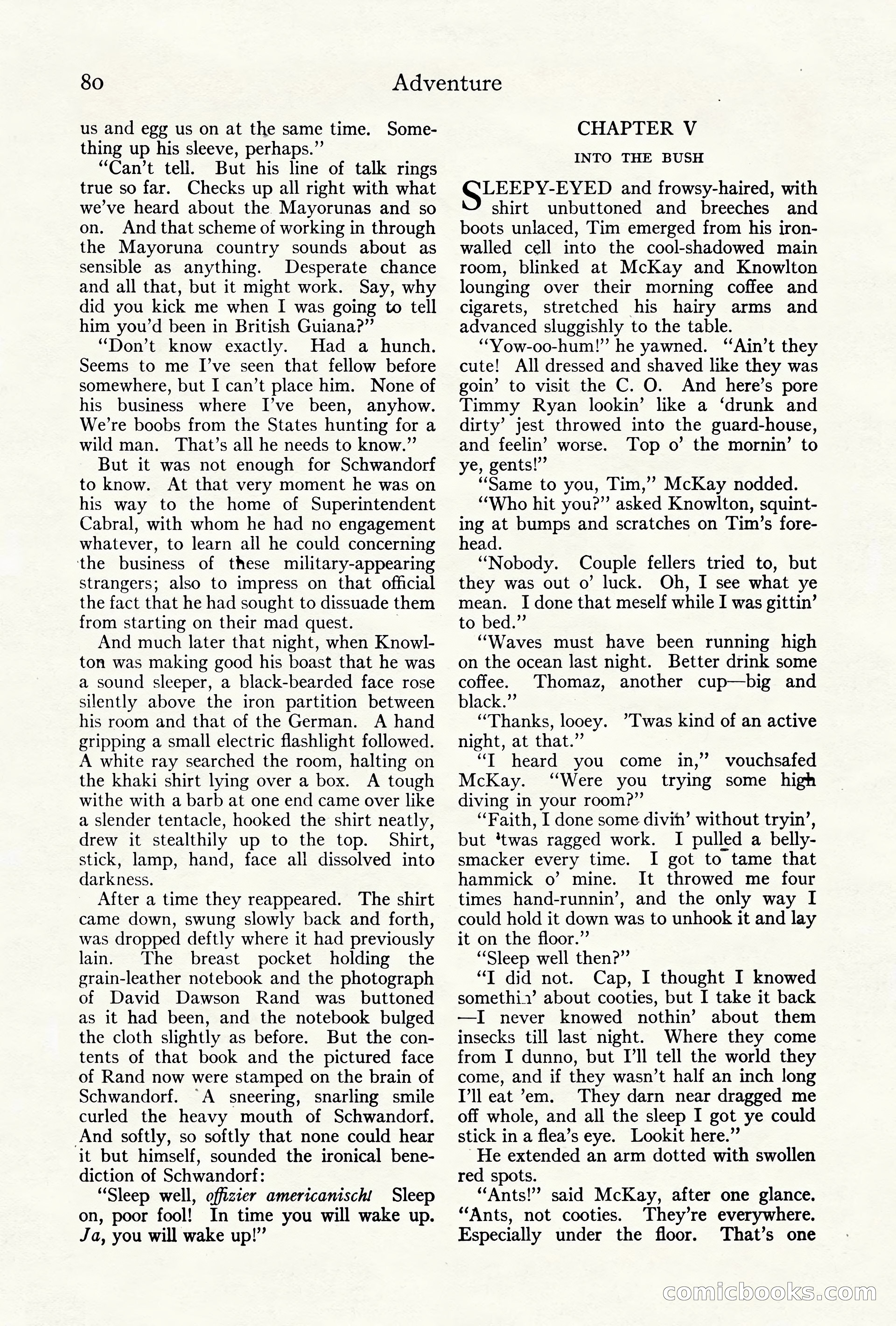 Adventure Magazine Cover, October 10, 1921 — page 90 of 204