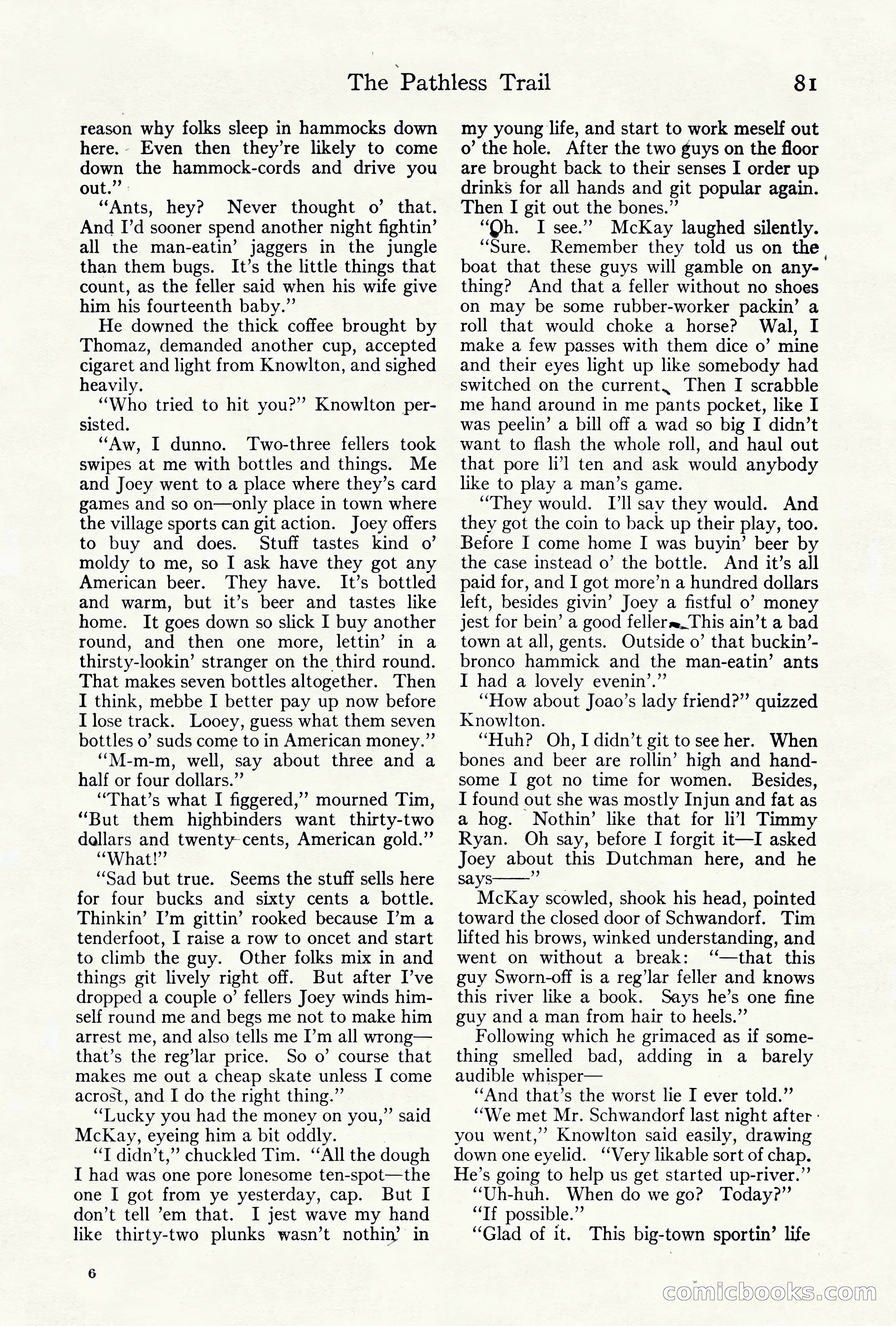 Adventure Magazine Cover, October 10, 1921 — page 91 of 204