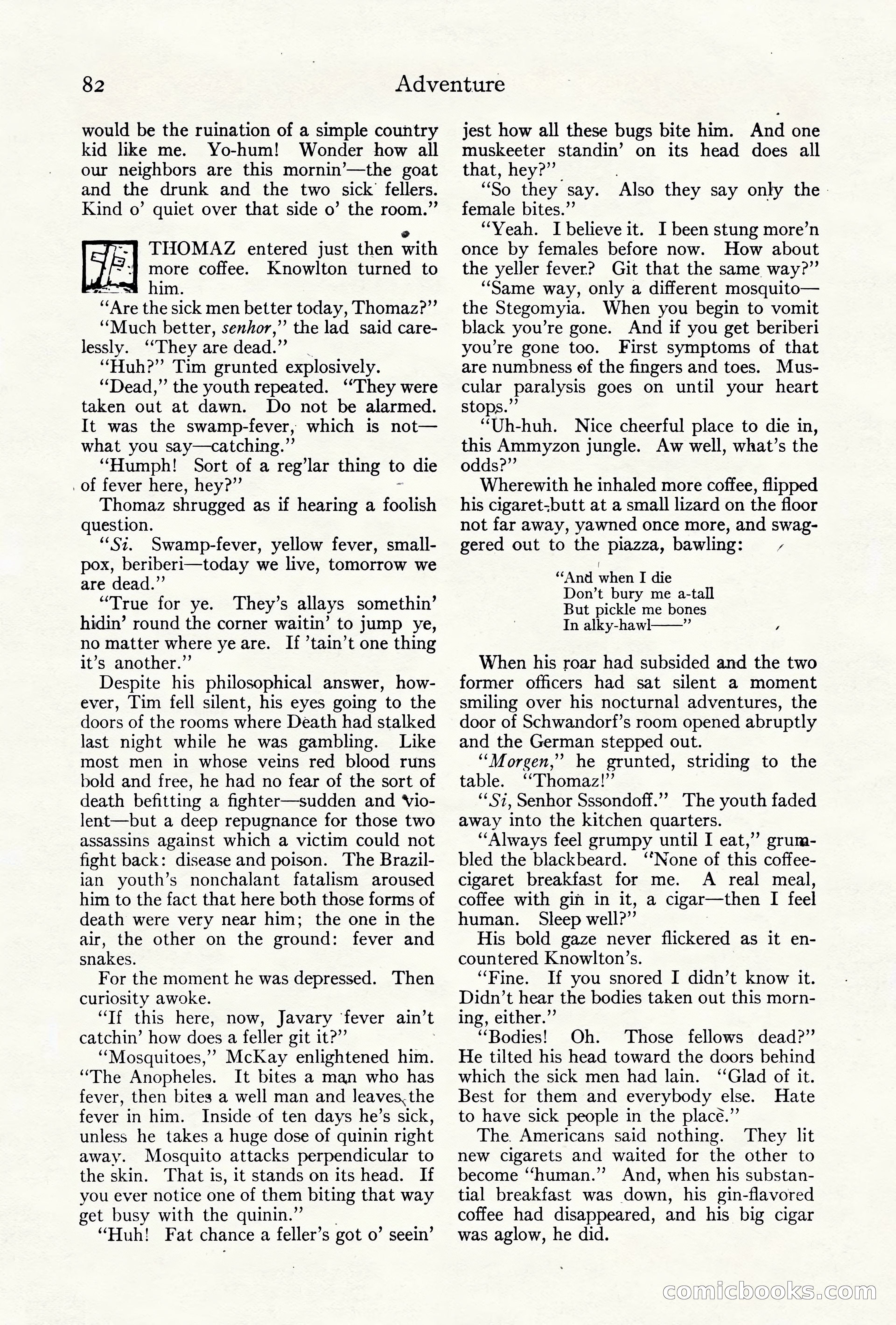Adventure Magazine Cover, October 10, 1921 — page 92 of 204