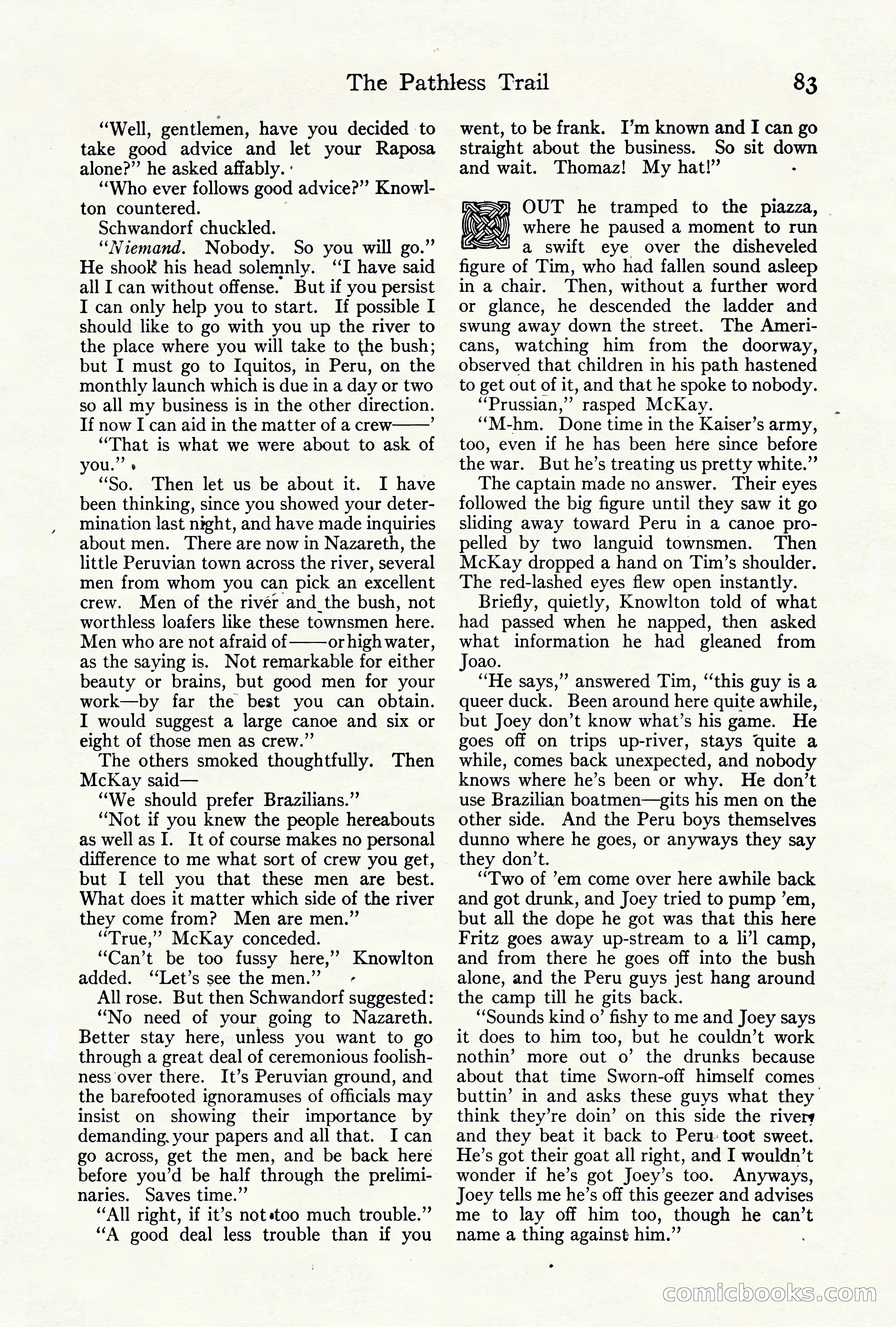 Adventure Magazine Cover, October 10, 1921 — page 93 of 204