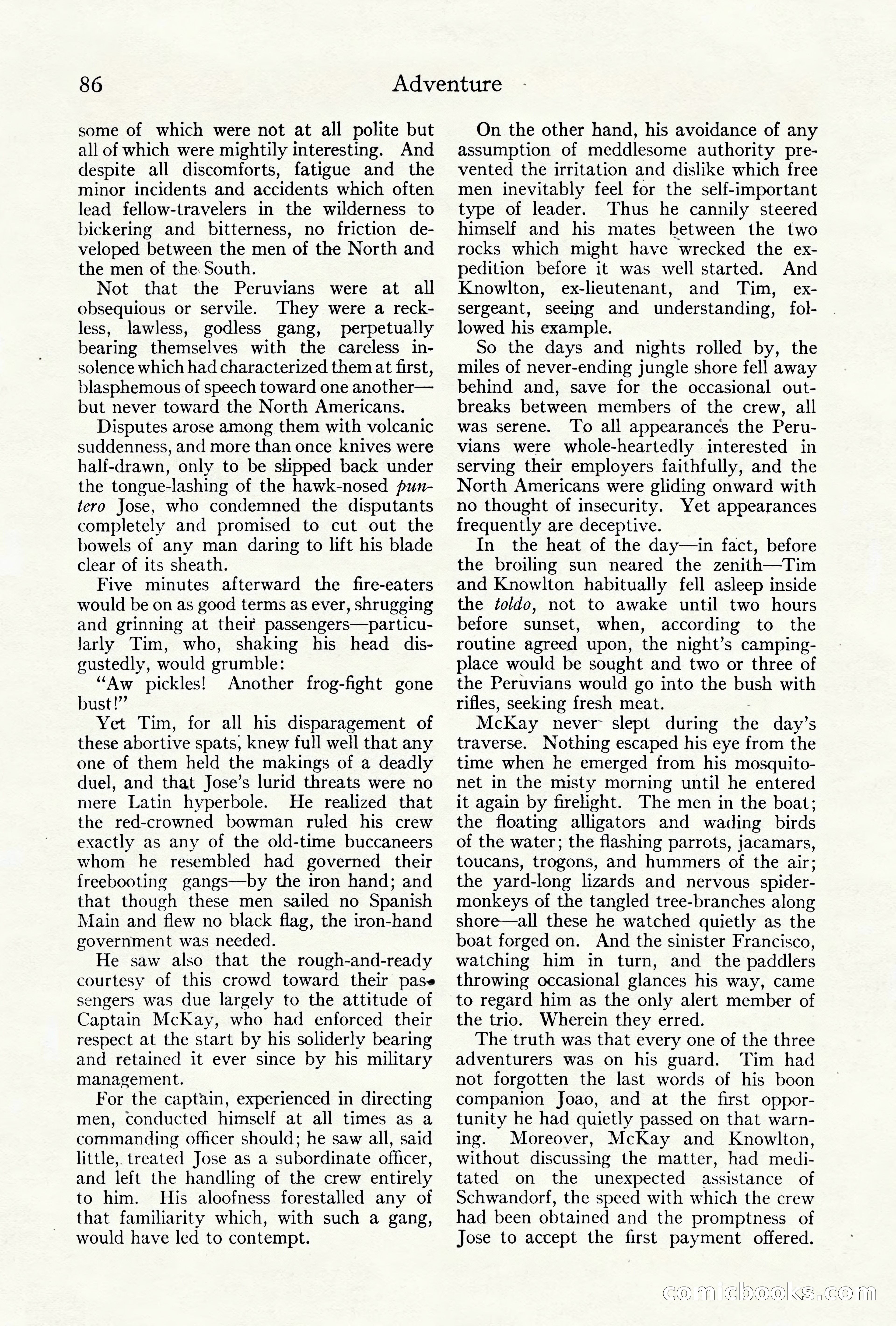 Adventure Magazine Cover, October 10, 1921 — page 96 of 204