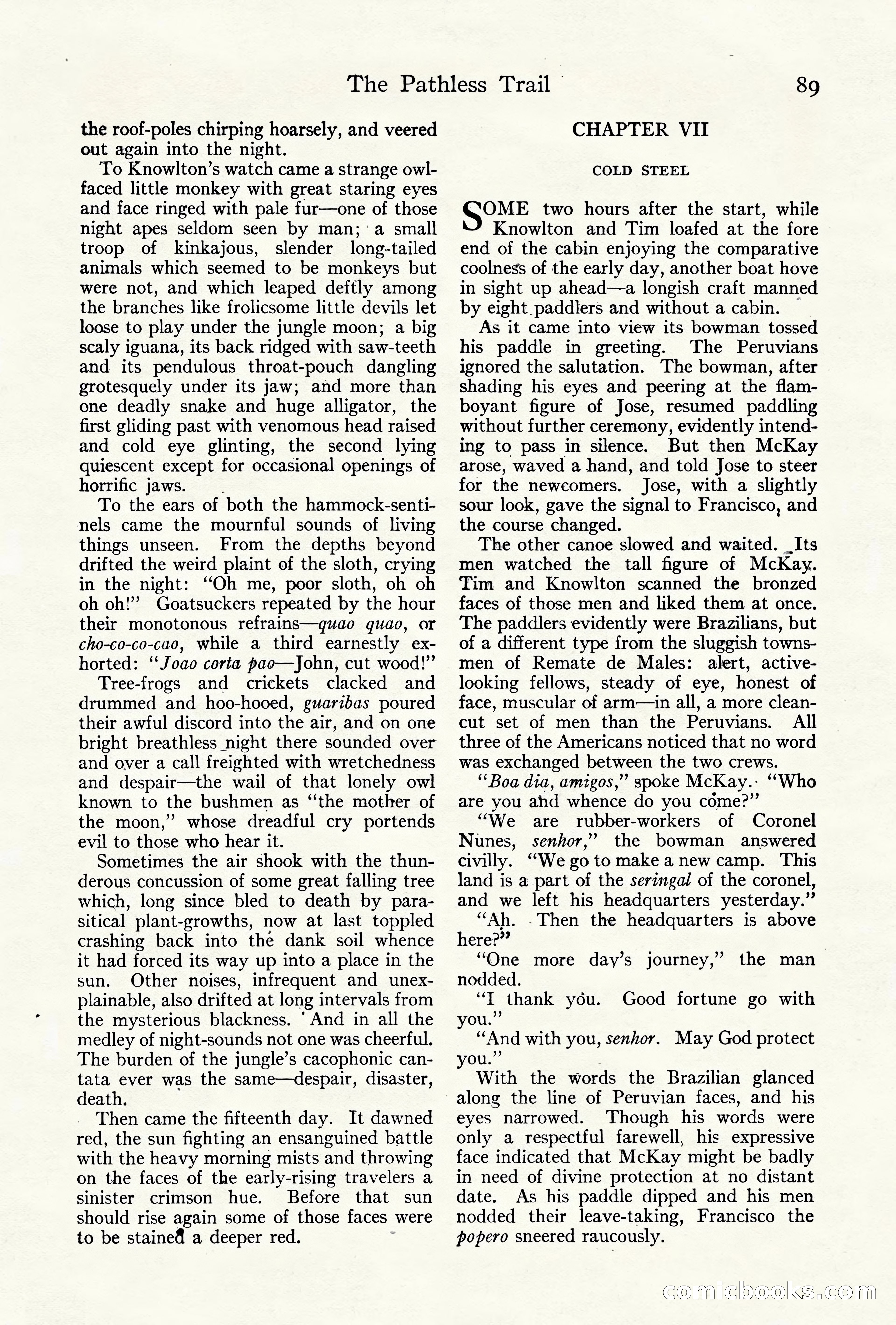Adventure Magazine Cover, October 10, 1921 — page 99 of 204