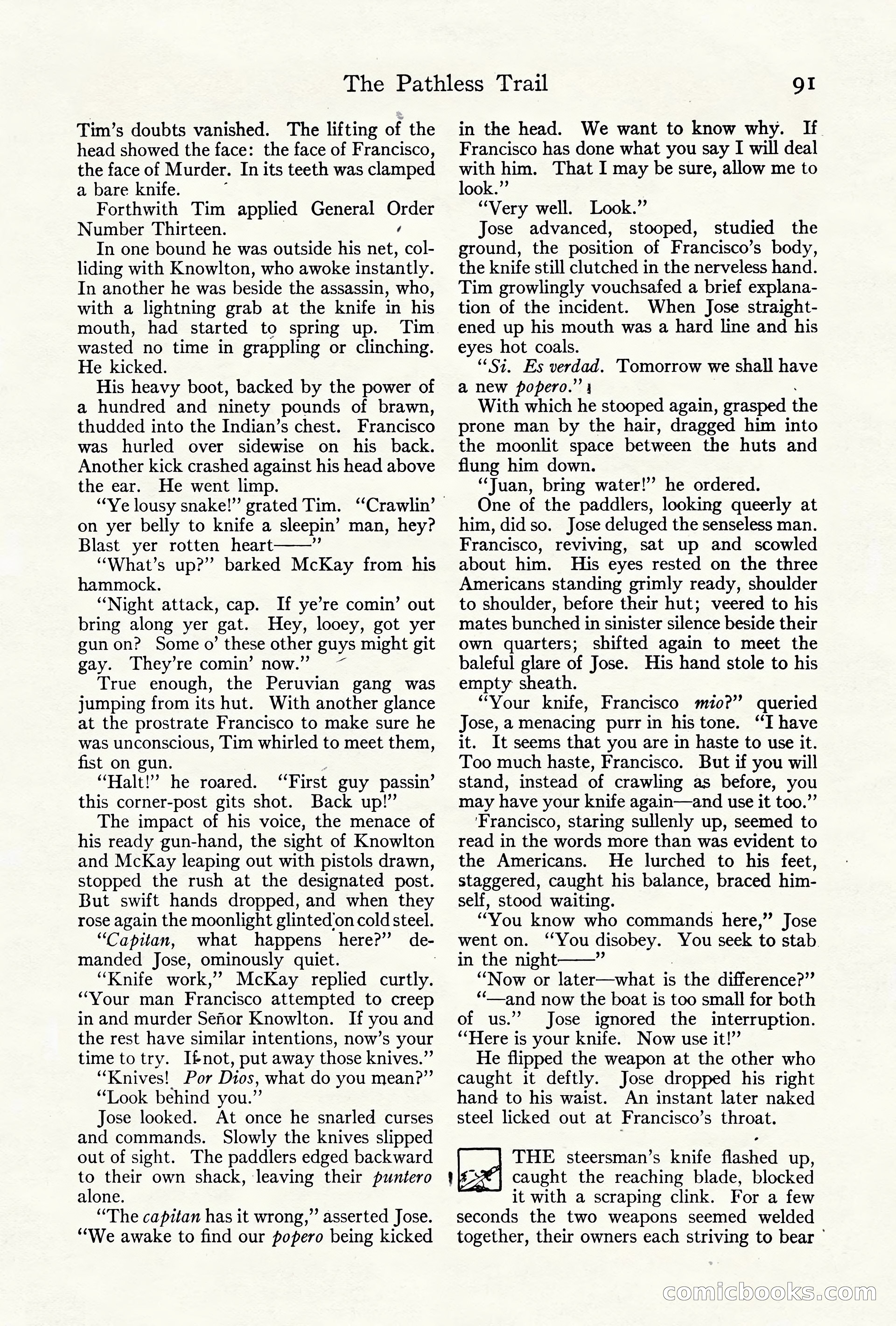 Adventure Magazine Cover, October 10, 1921 — page 101 of 204