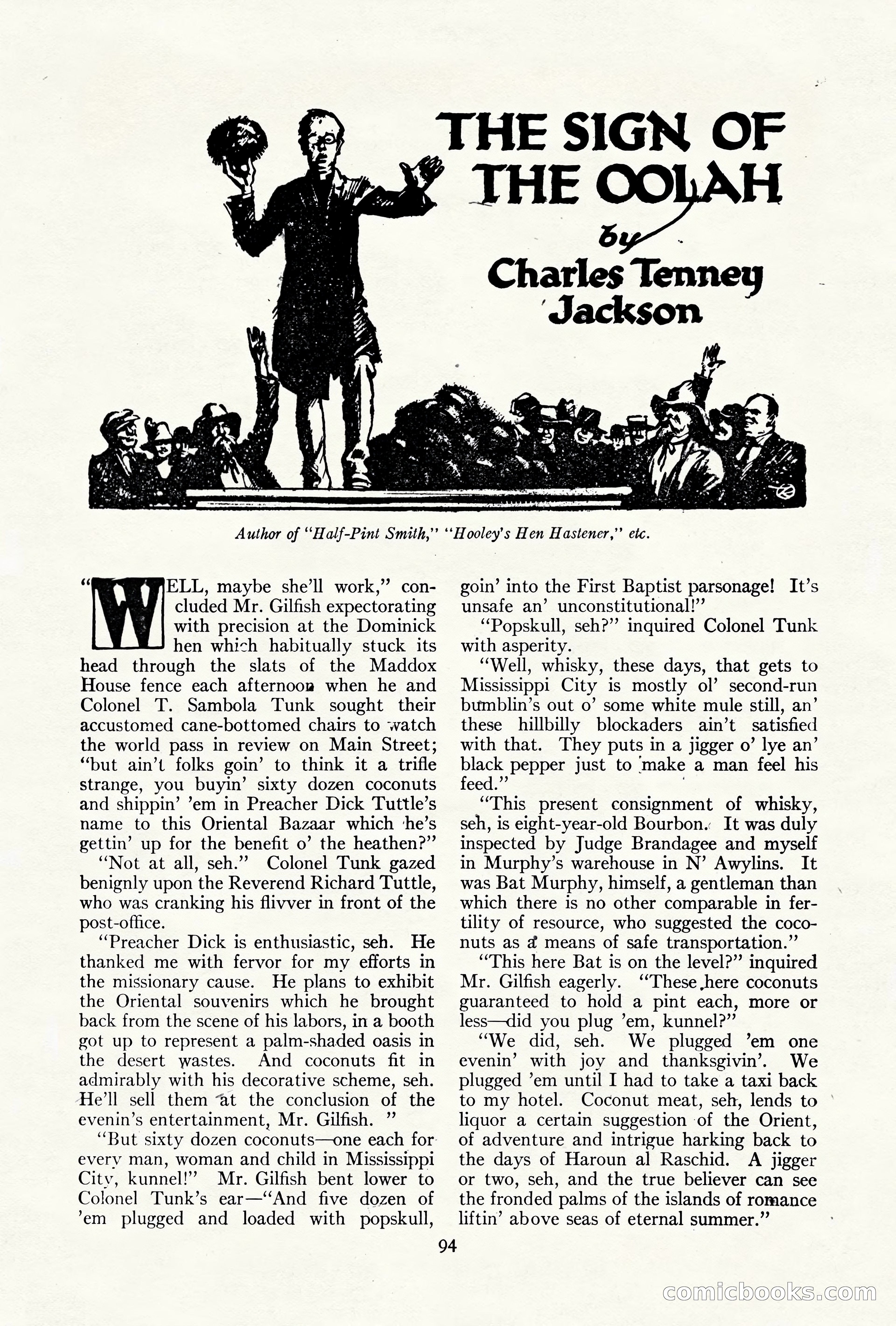 Adventure Magazine Cover, October 10, 1921 — page 104 of 204