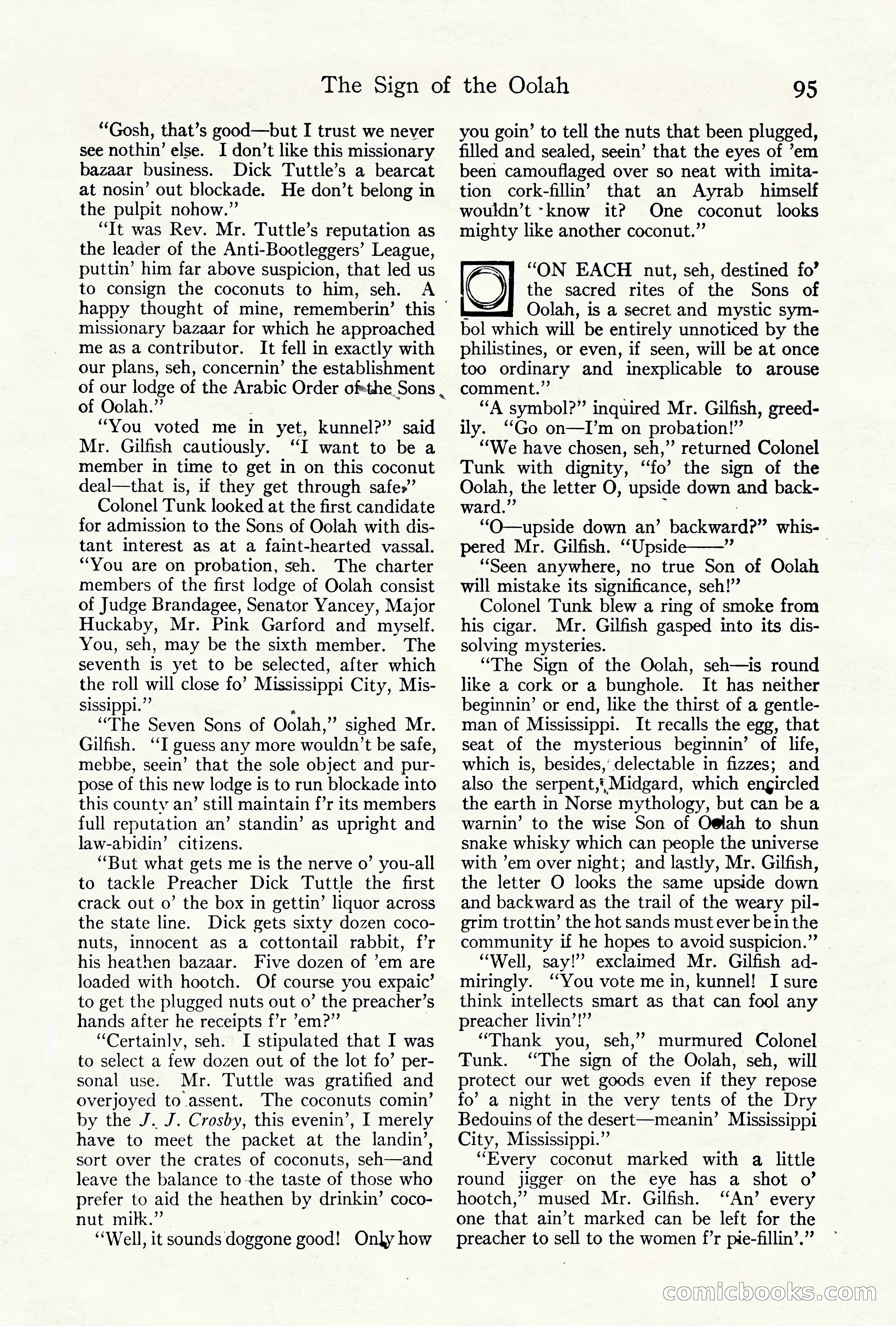 Adventure Magazine Cover, October 10, 1921 — page 105 of 204
