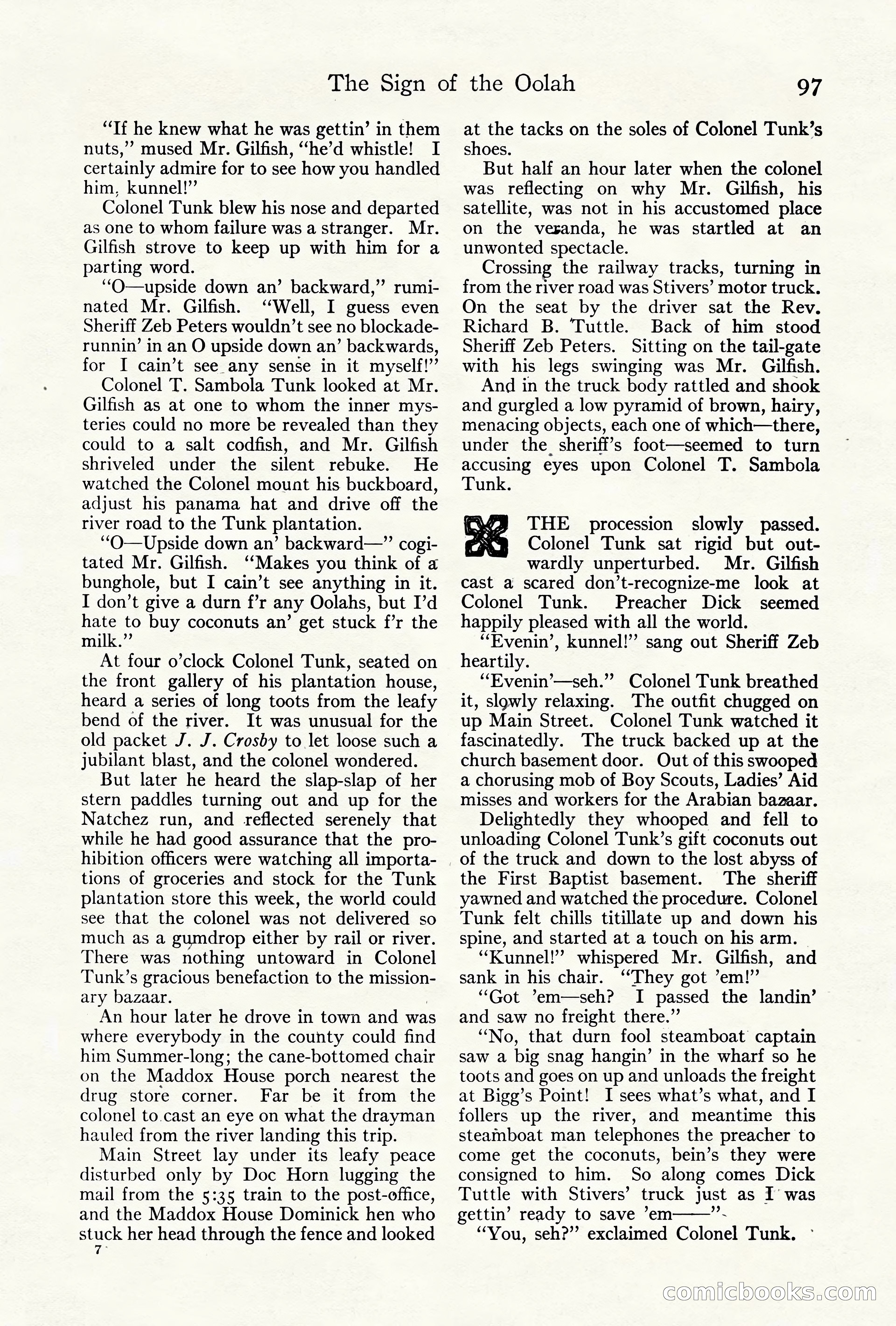 Adventure Magazine Cover, October 10, 1921 — page 107 of 204