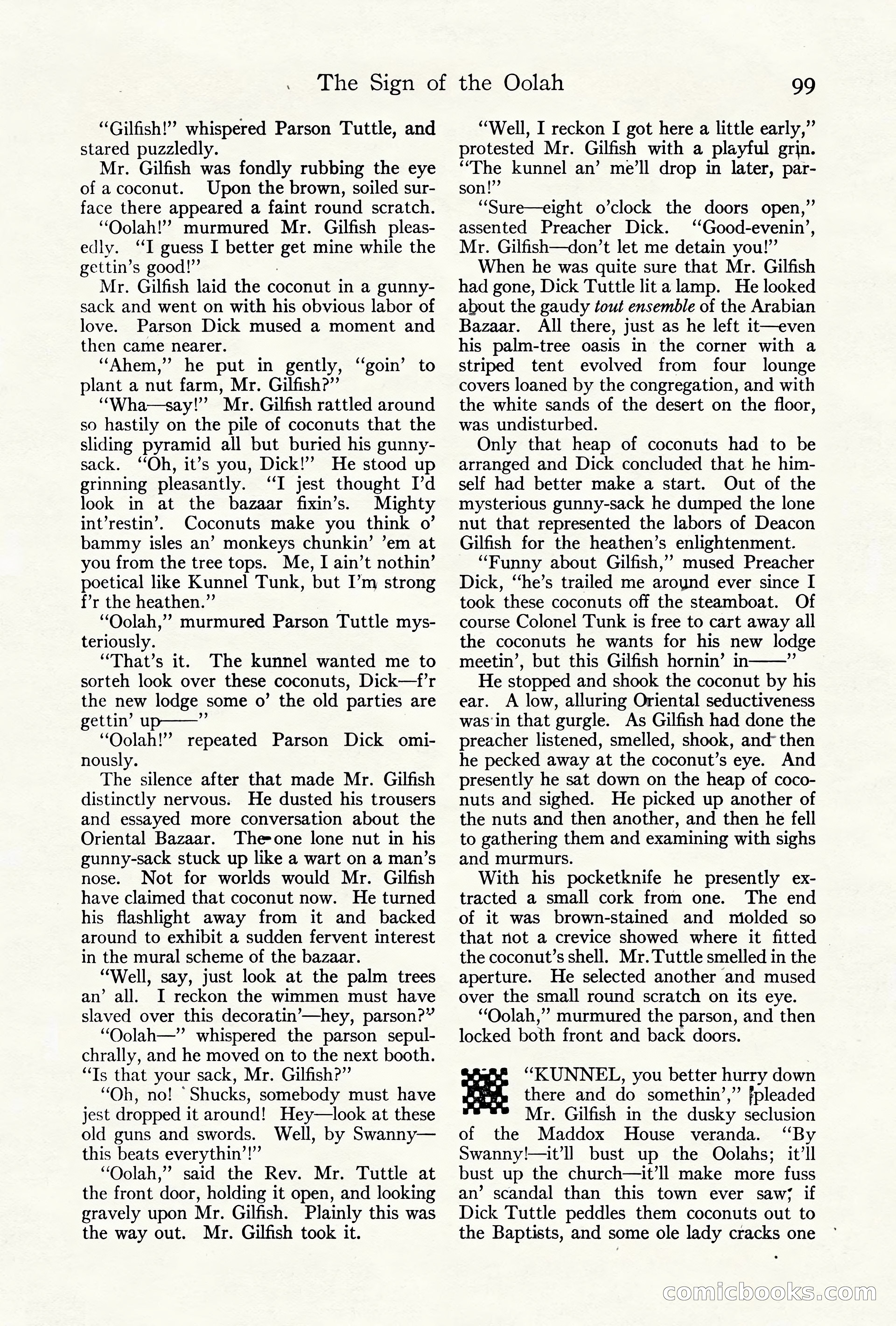 Adventure Magazine Cover, October 10, 1921 — page 109 of 204