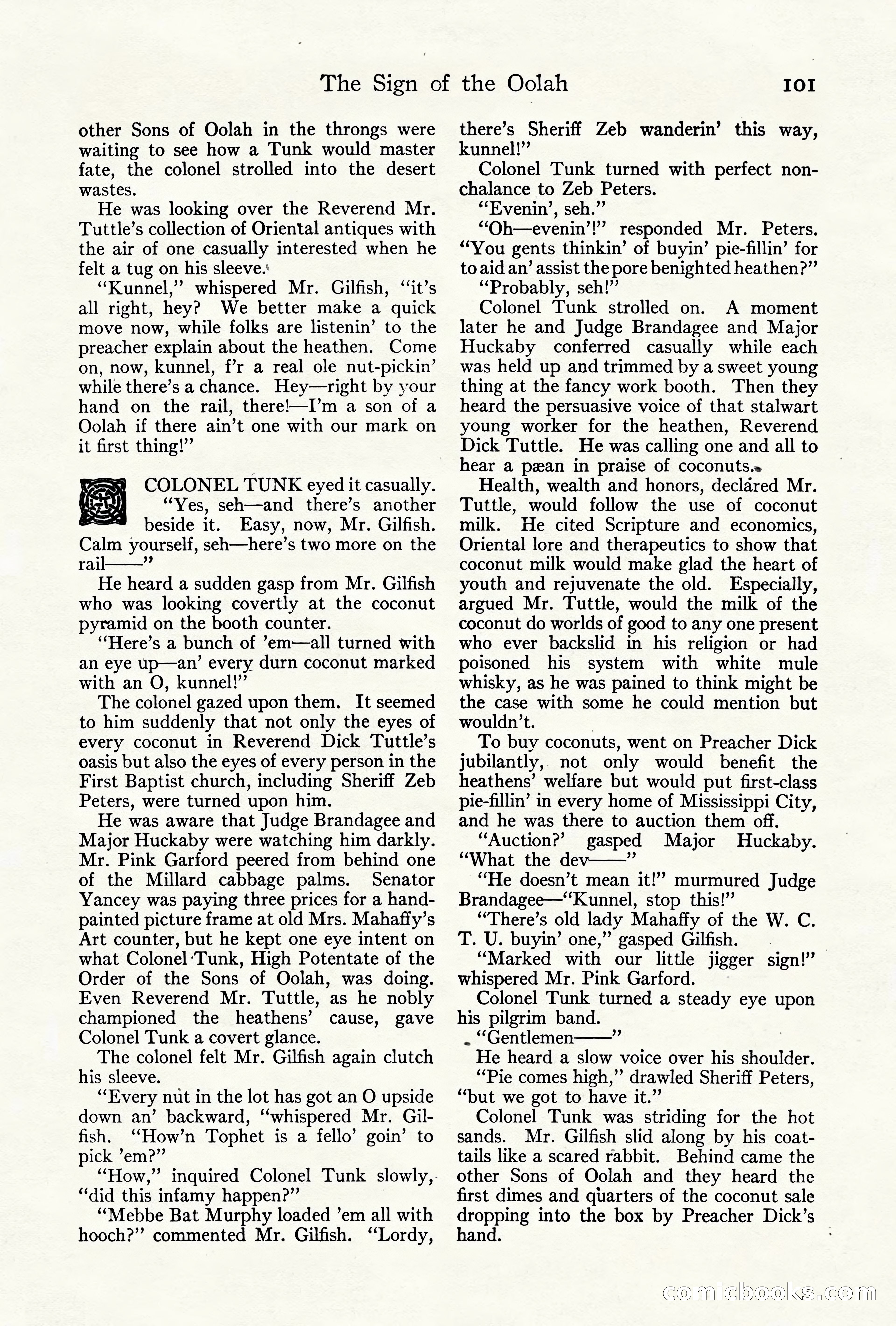 Adventure Magazine Cover, October 10, 1921 — page 111 of 204