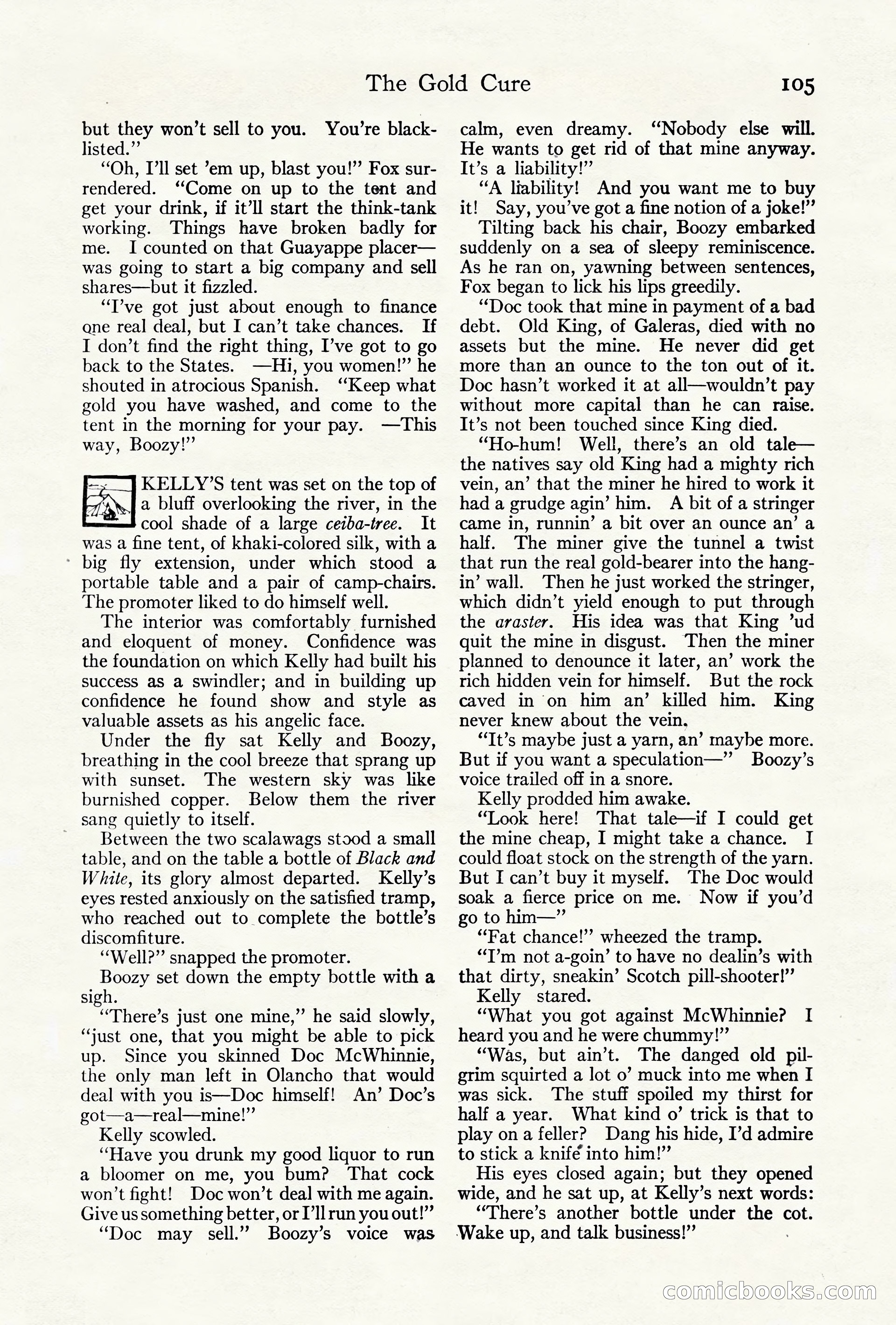 Adventure Magazine Cover, October 10, 1921 — page 115 of 204