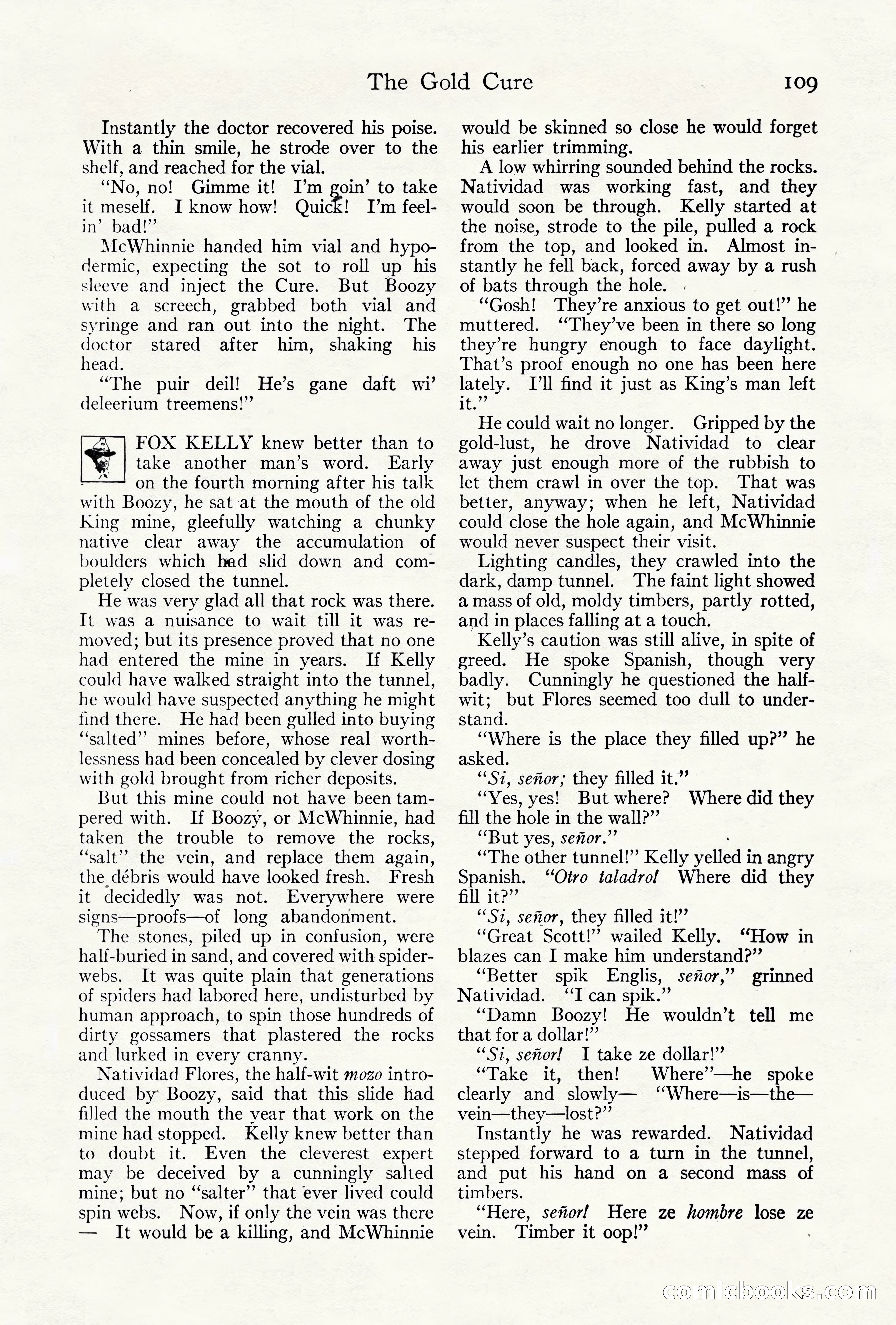 Adventure Magazine Cover, October 10, 1921 — page 119 of 204