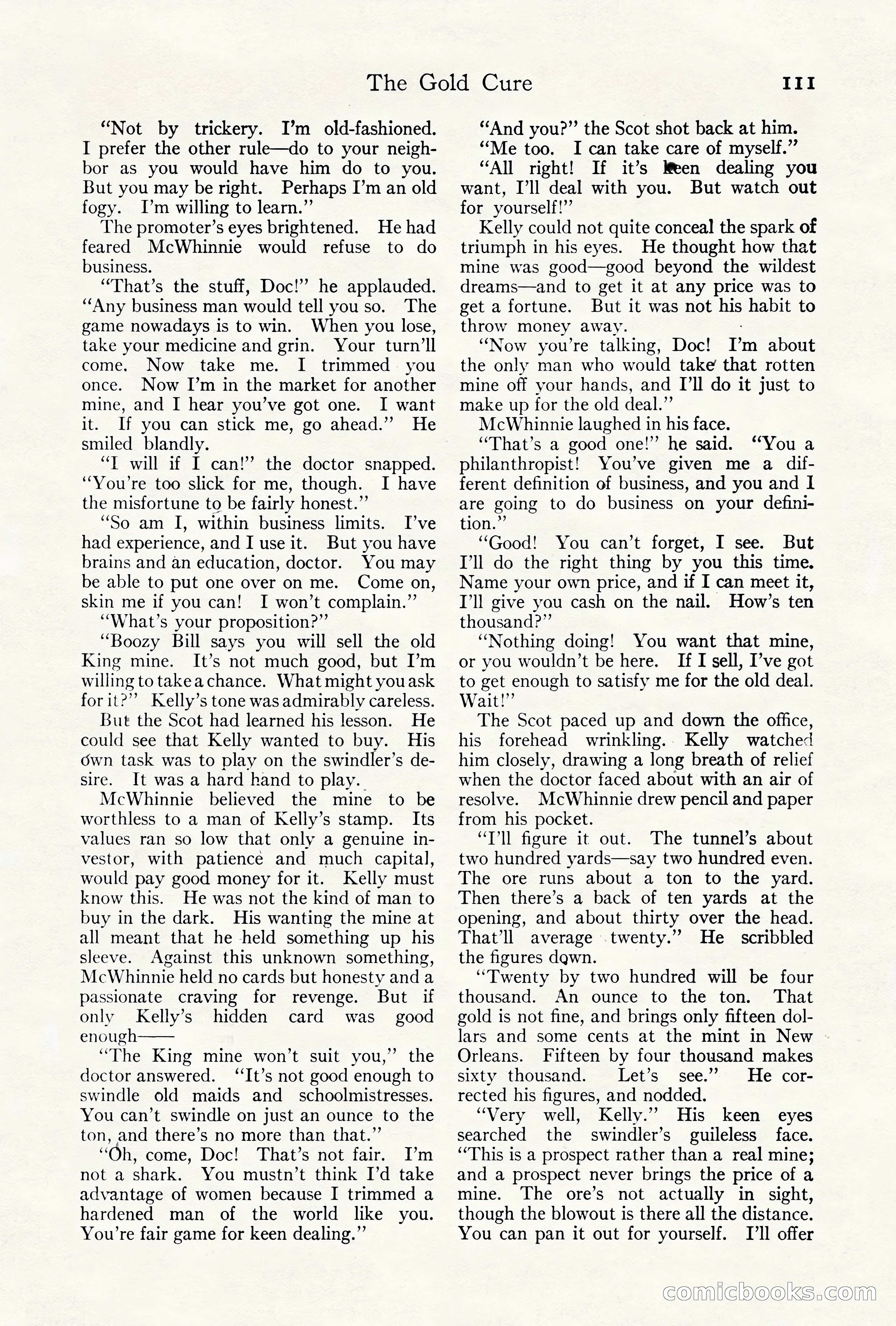 Adventure Magazine Cover, October 10, 1921 — page 121 of 204