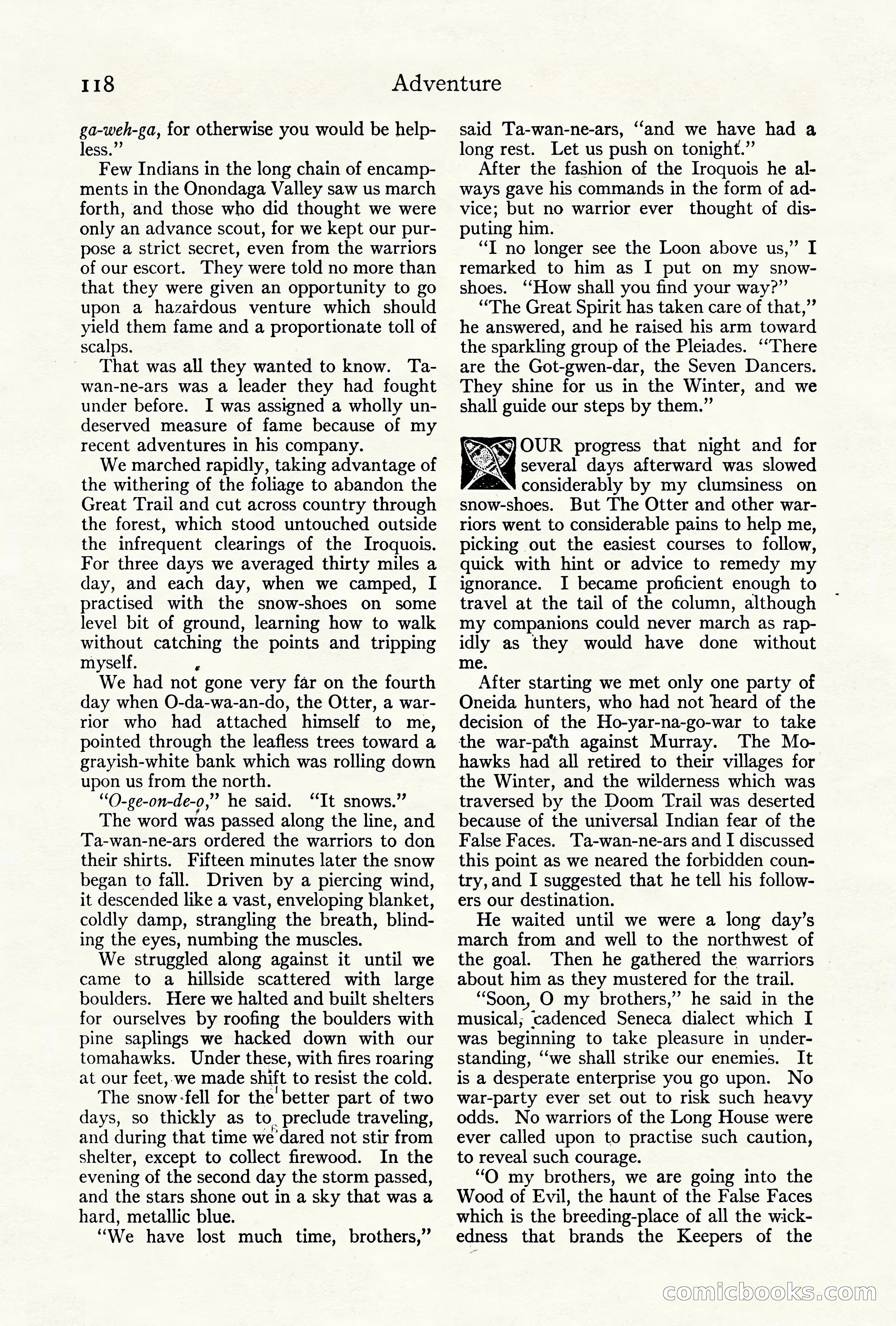 Adventure Magazine Cover, October 10, 1921 — page 128 of 204