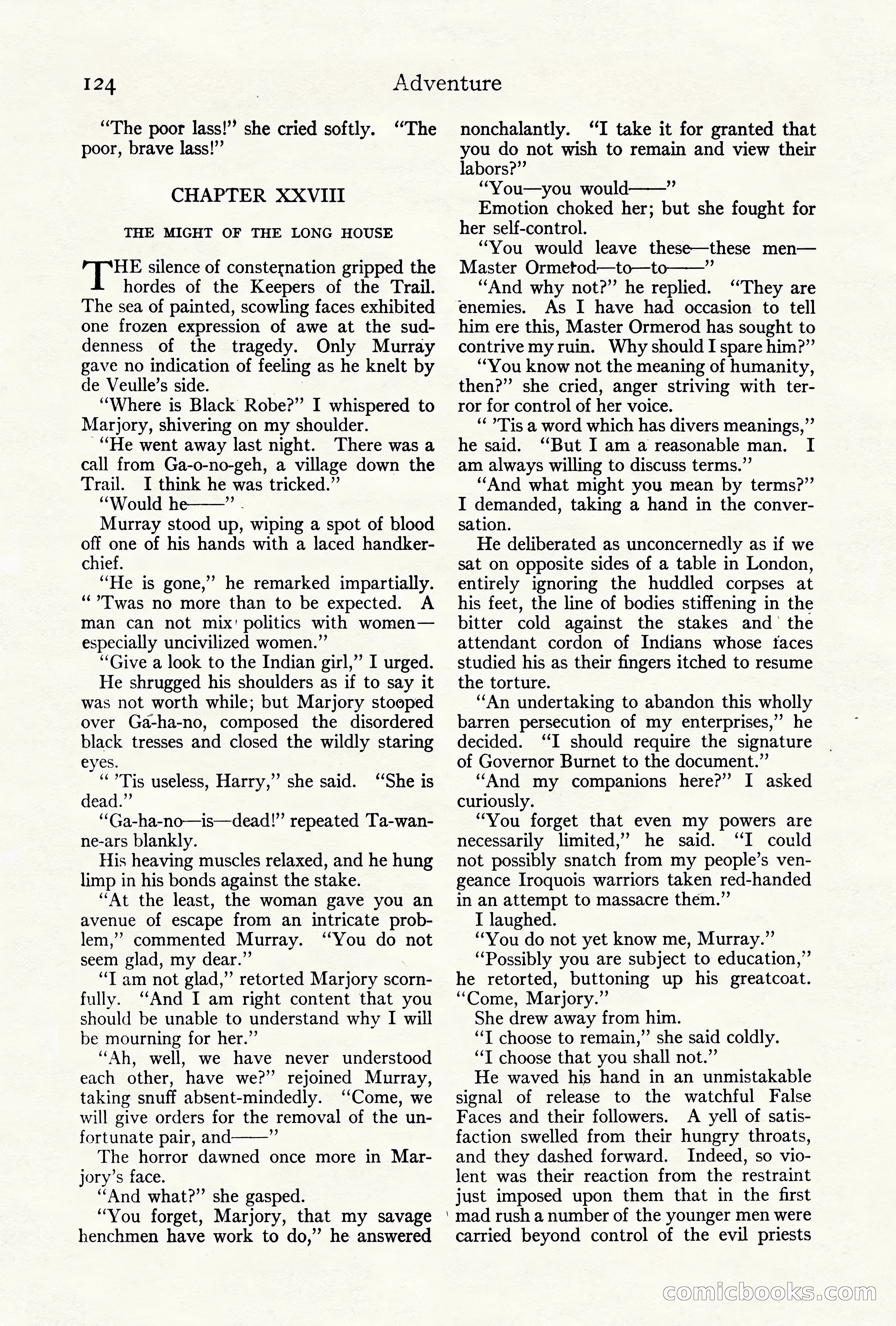 Adventure Magazine Cover, October 10, 1921 — page 134 of 204