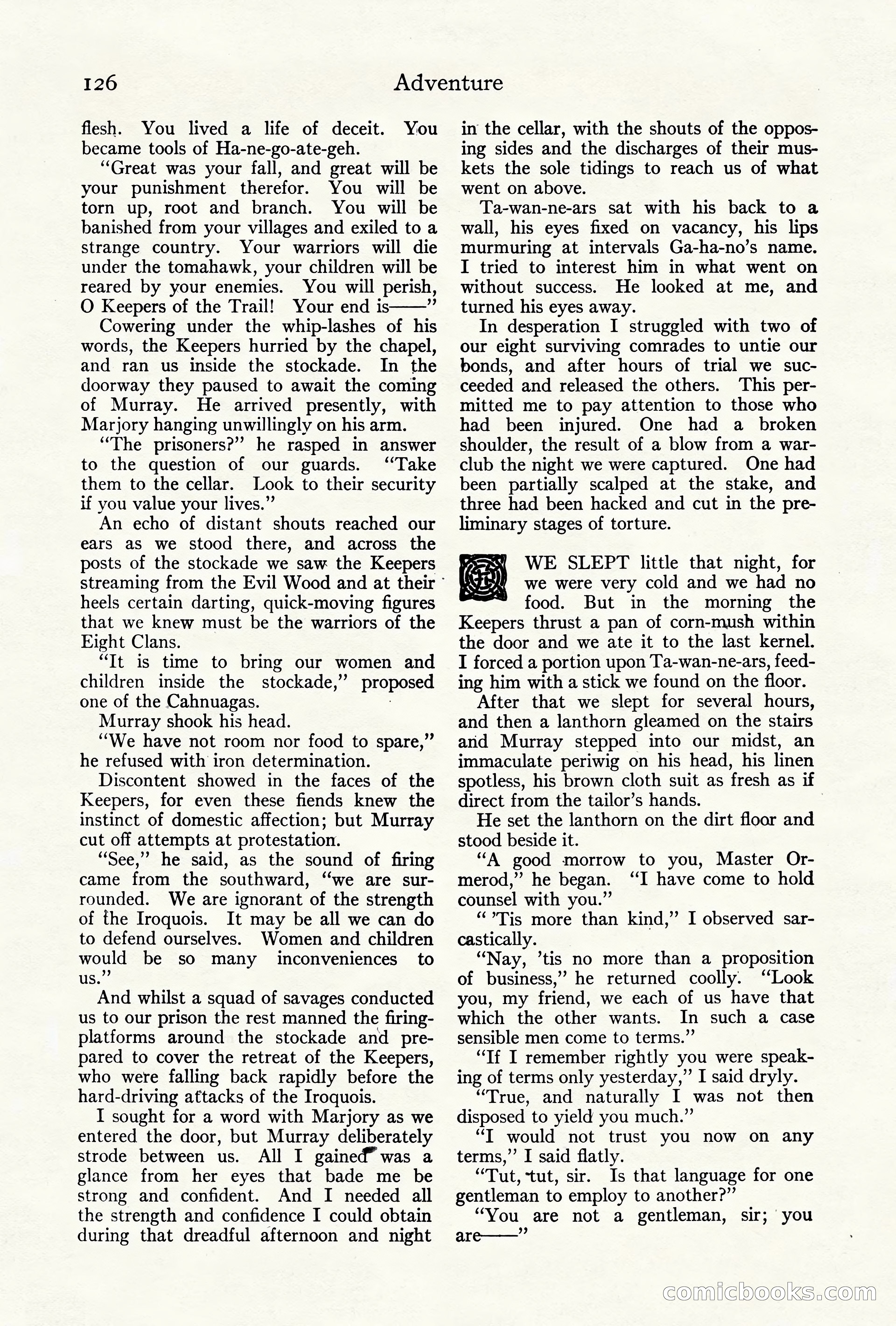 Adventure Magazine Cover, October 10, 1921 — page 136 of 204