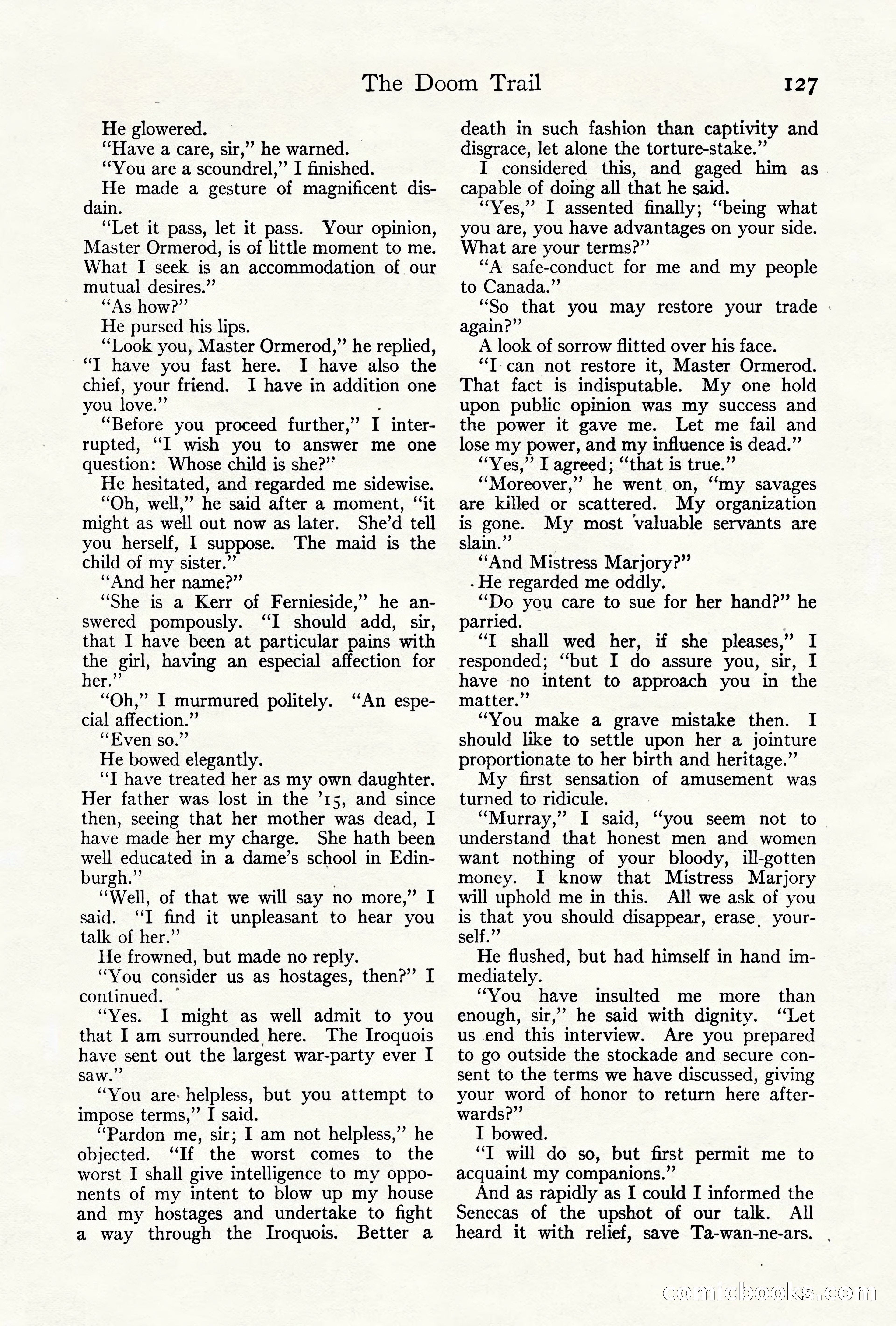 Adventure Magazine Cover, October 10, 1921 — page 137 of 204