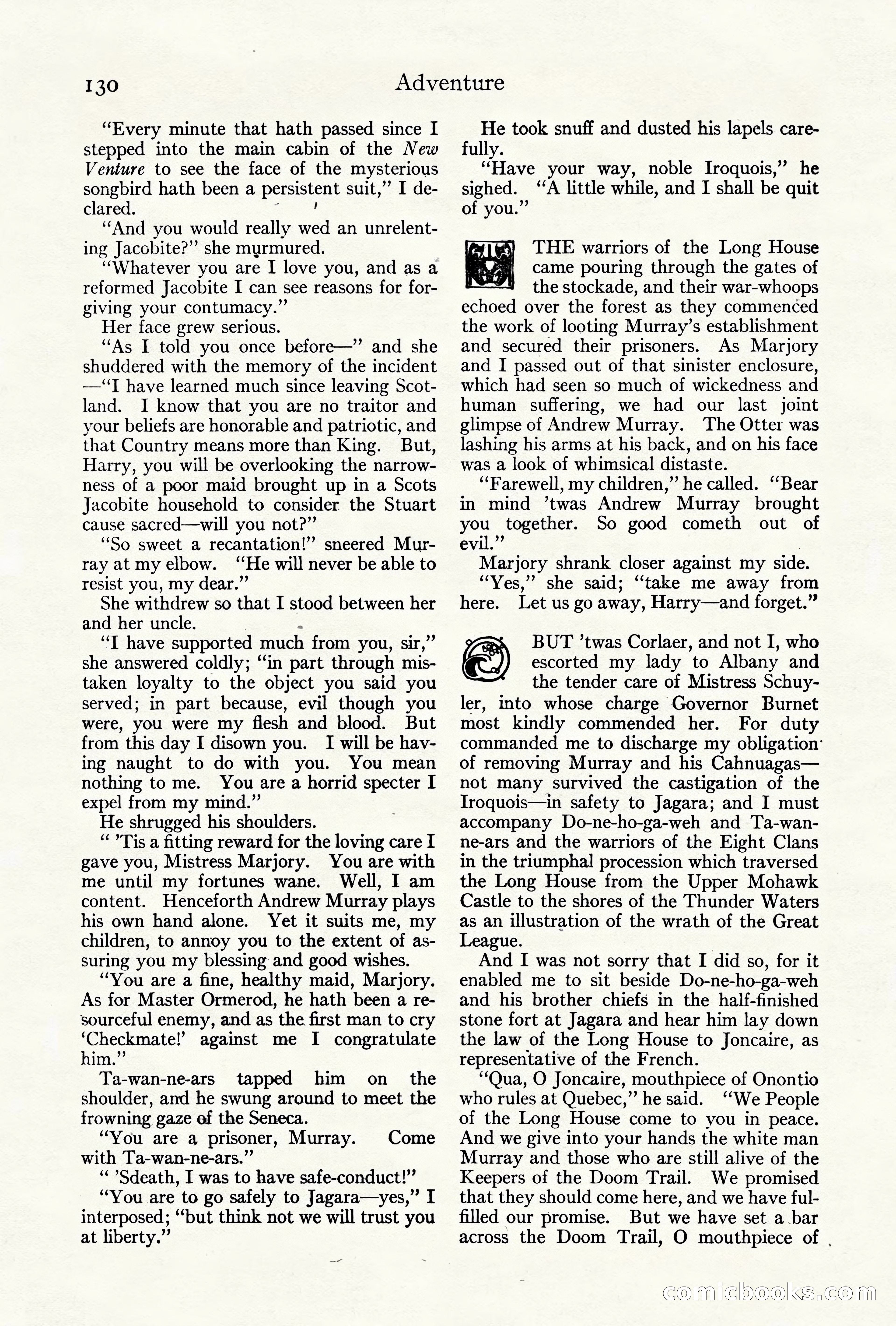 Adventure Magazine Cover, October 10, 1921 — page 140 of 204