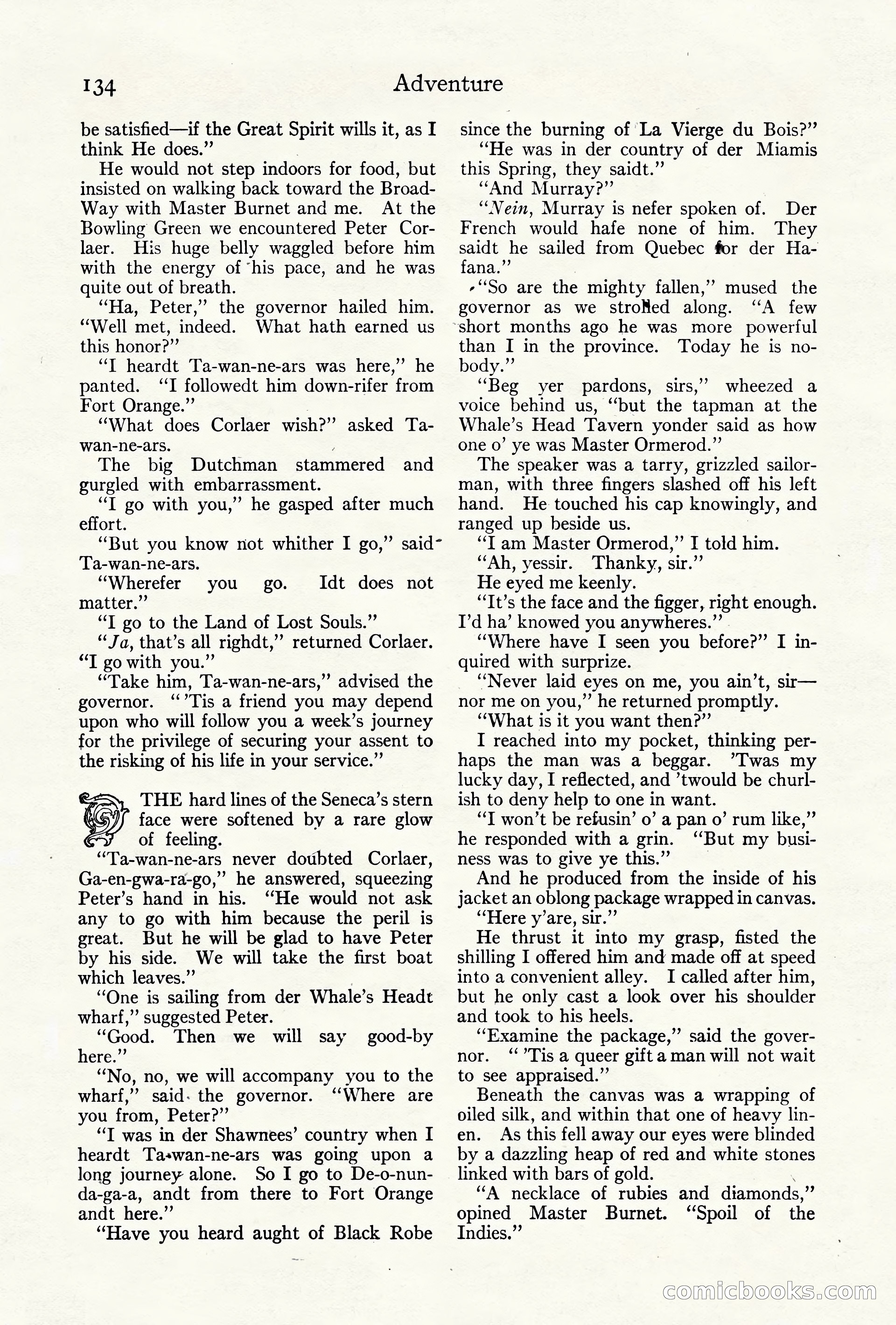 Adventure Magazine Cover, October 10, 1921 — page 144 of 204