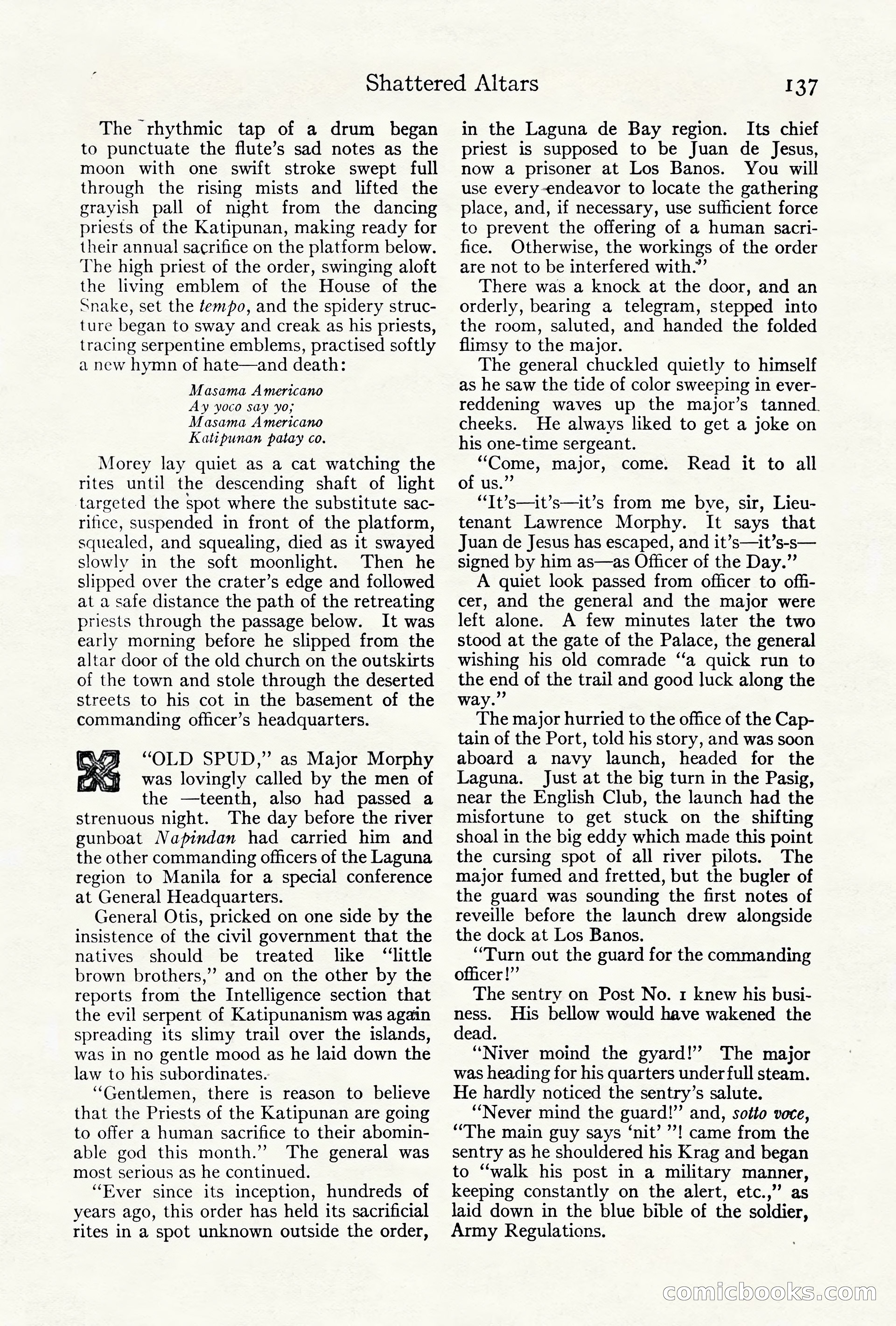 Adventure Magazine Cover, October 10, 1921 — page 147 of 204