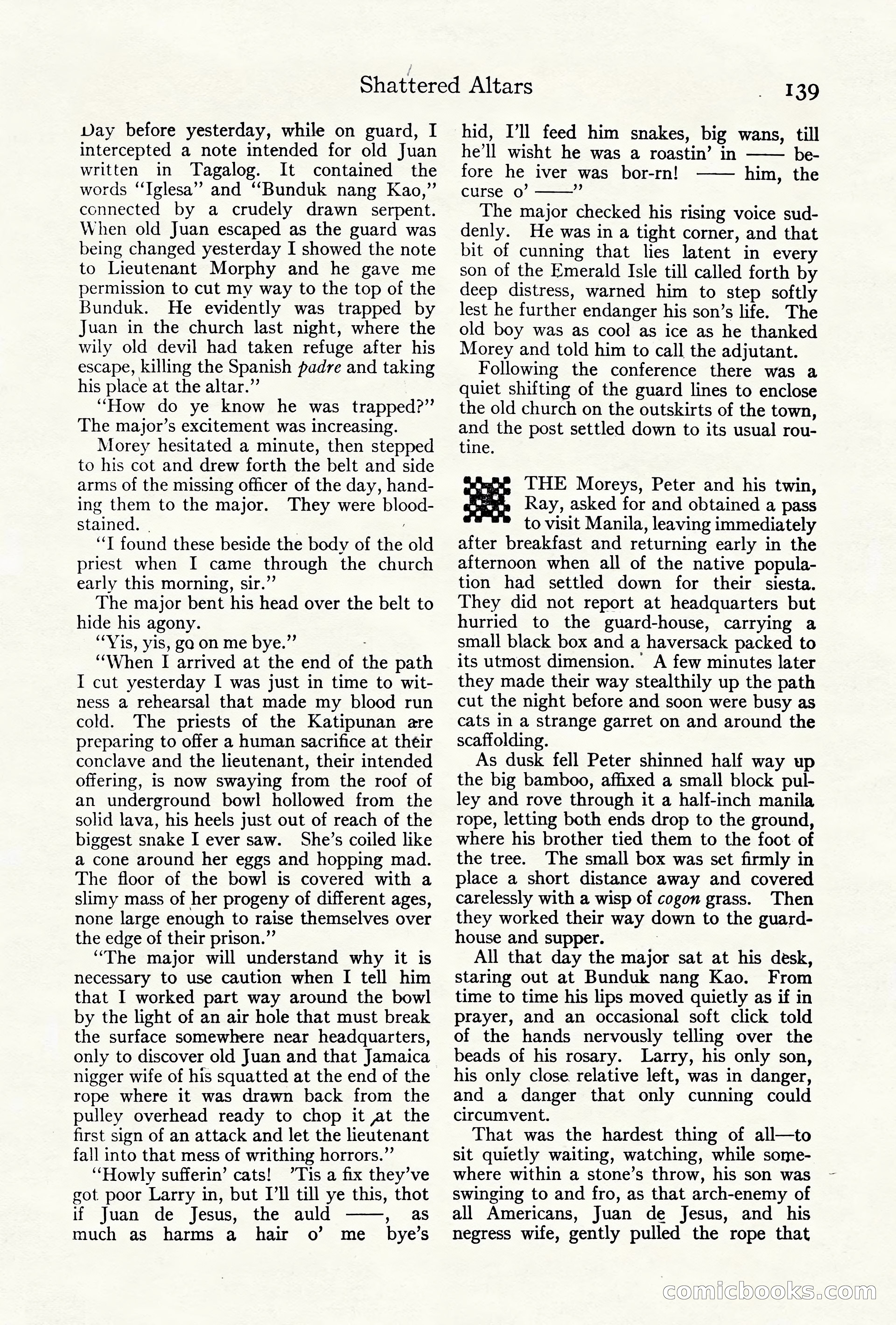 Adventure Magazine Cover, October 10, 1921 — page 149 of 204