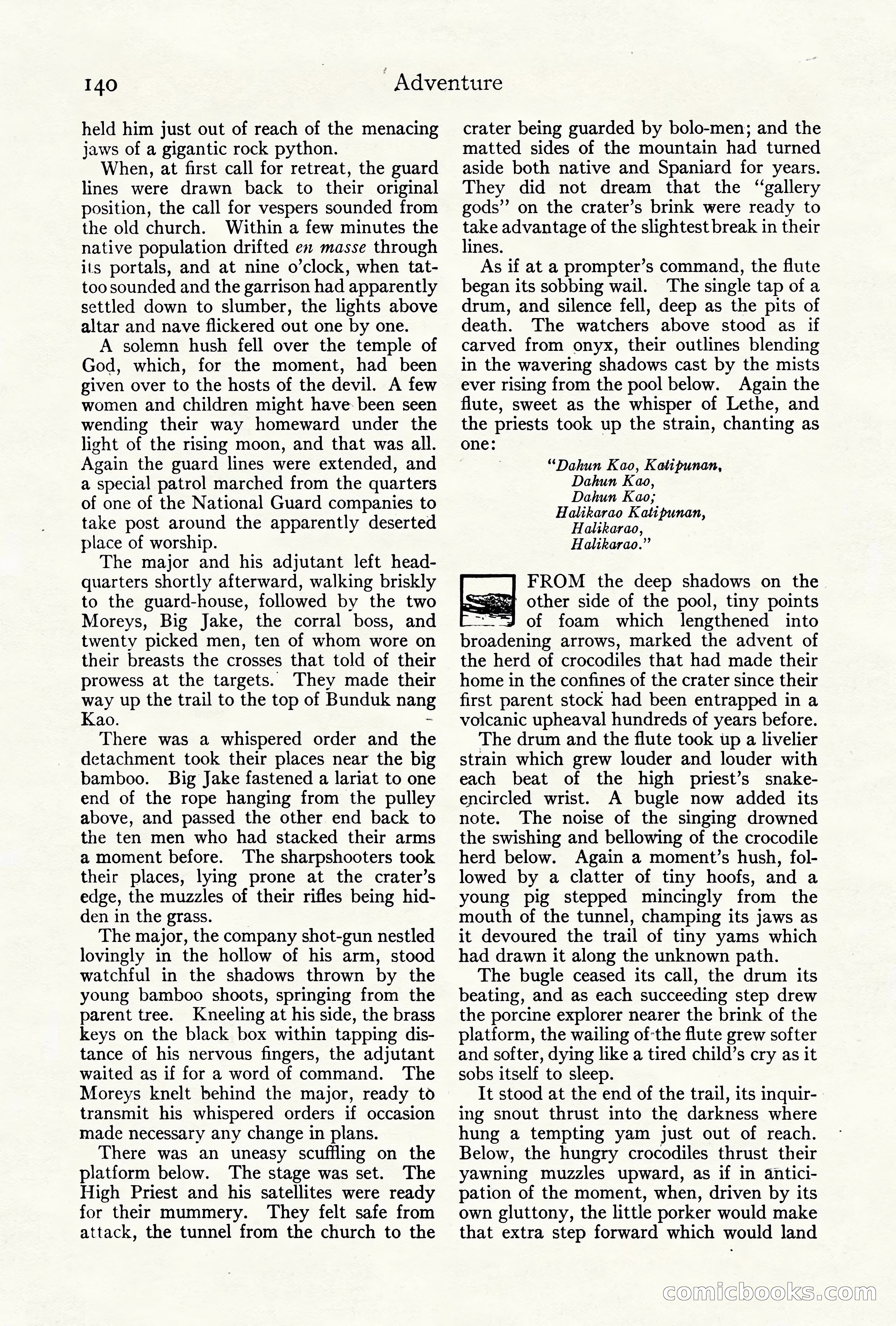 Adventure Magazine Cover, October 10, 1921 — page 150 of 204
