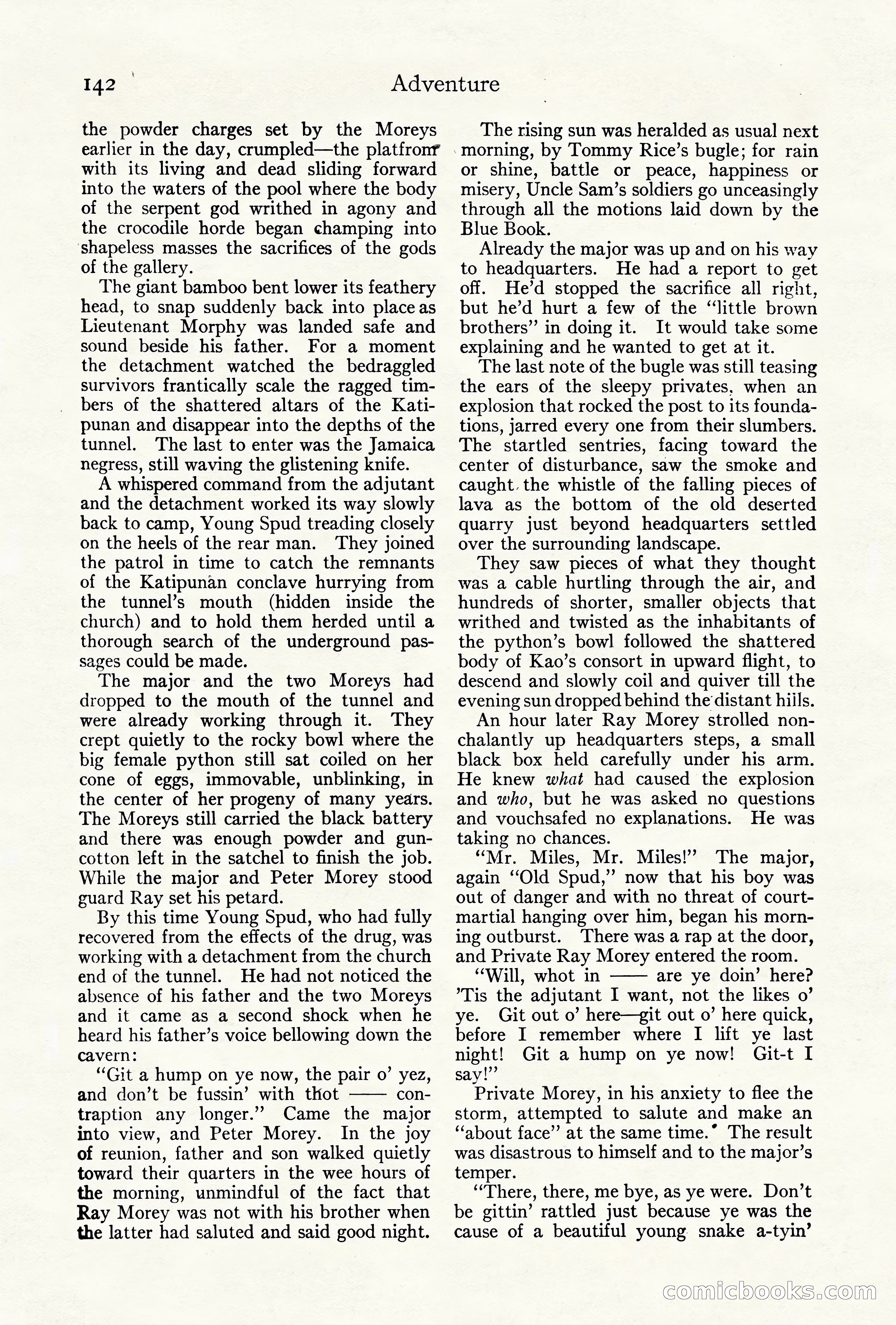 Adventure Magazine Cover, October 10, 1921 — page 152 of 204