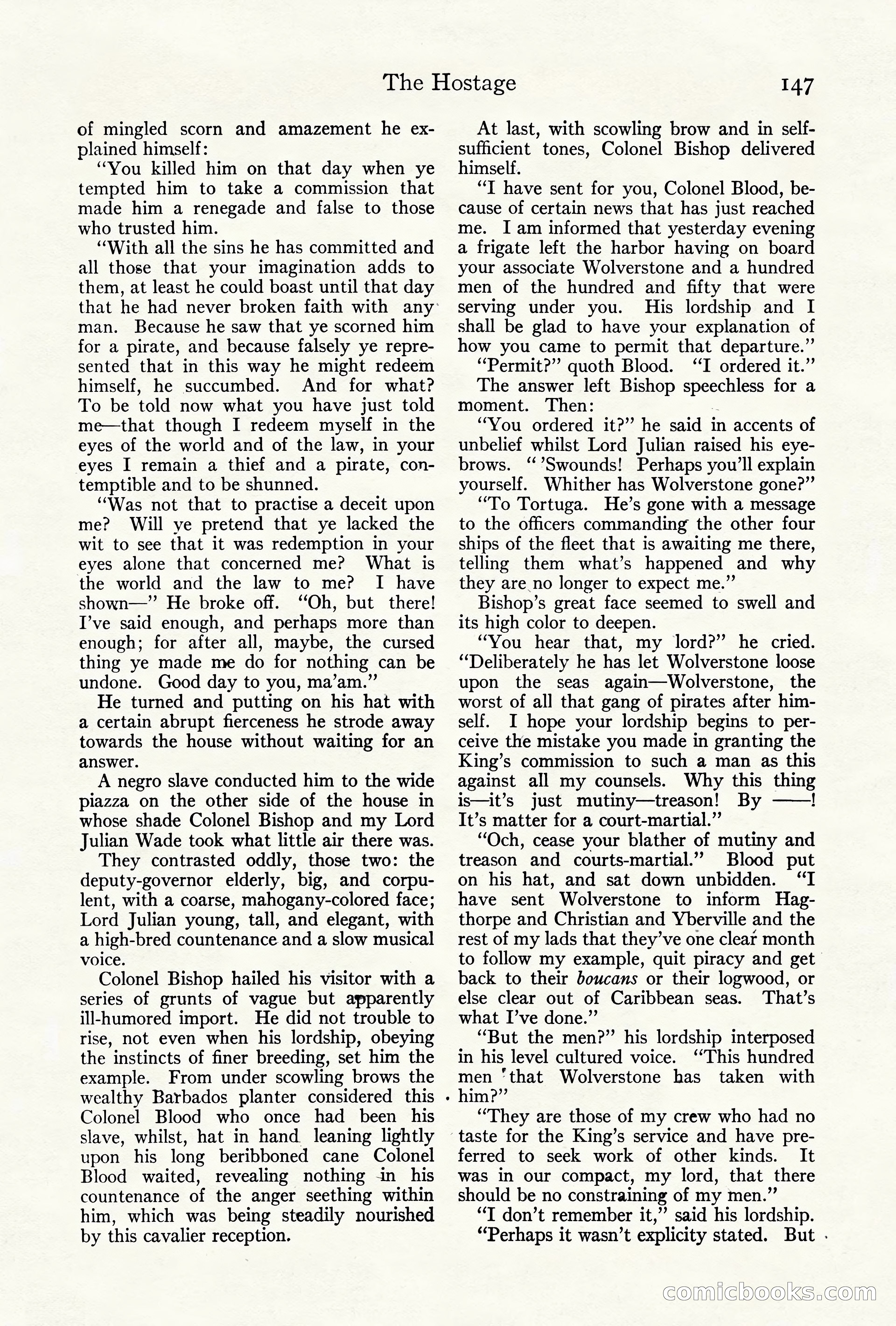 Adventure Magazine Cover, October 10, 1921 — page 157 of 204