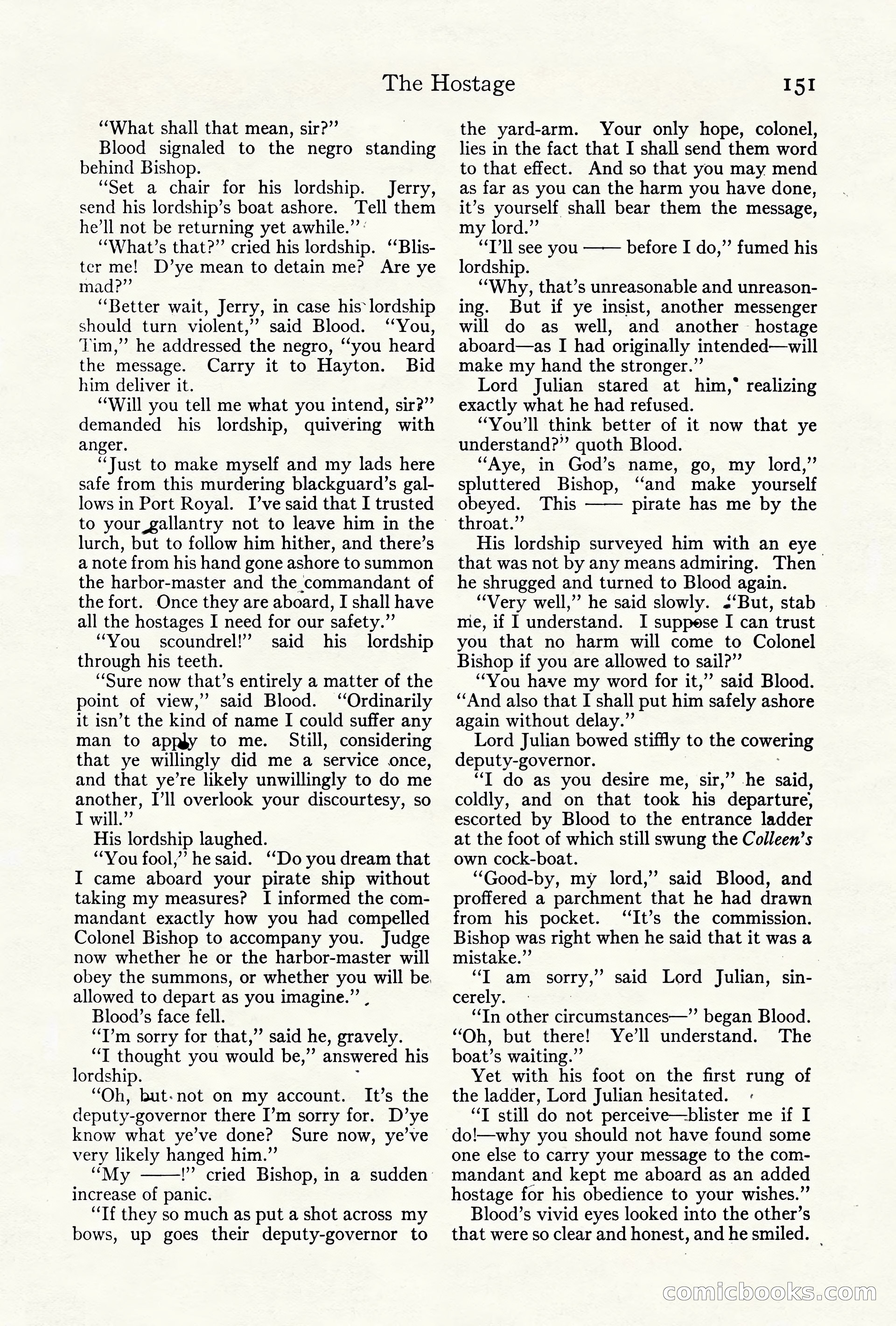 Adventure Magazine Cover, October 10, 1921 — page 161 of 204